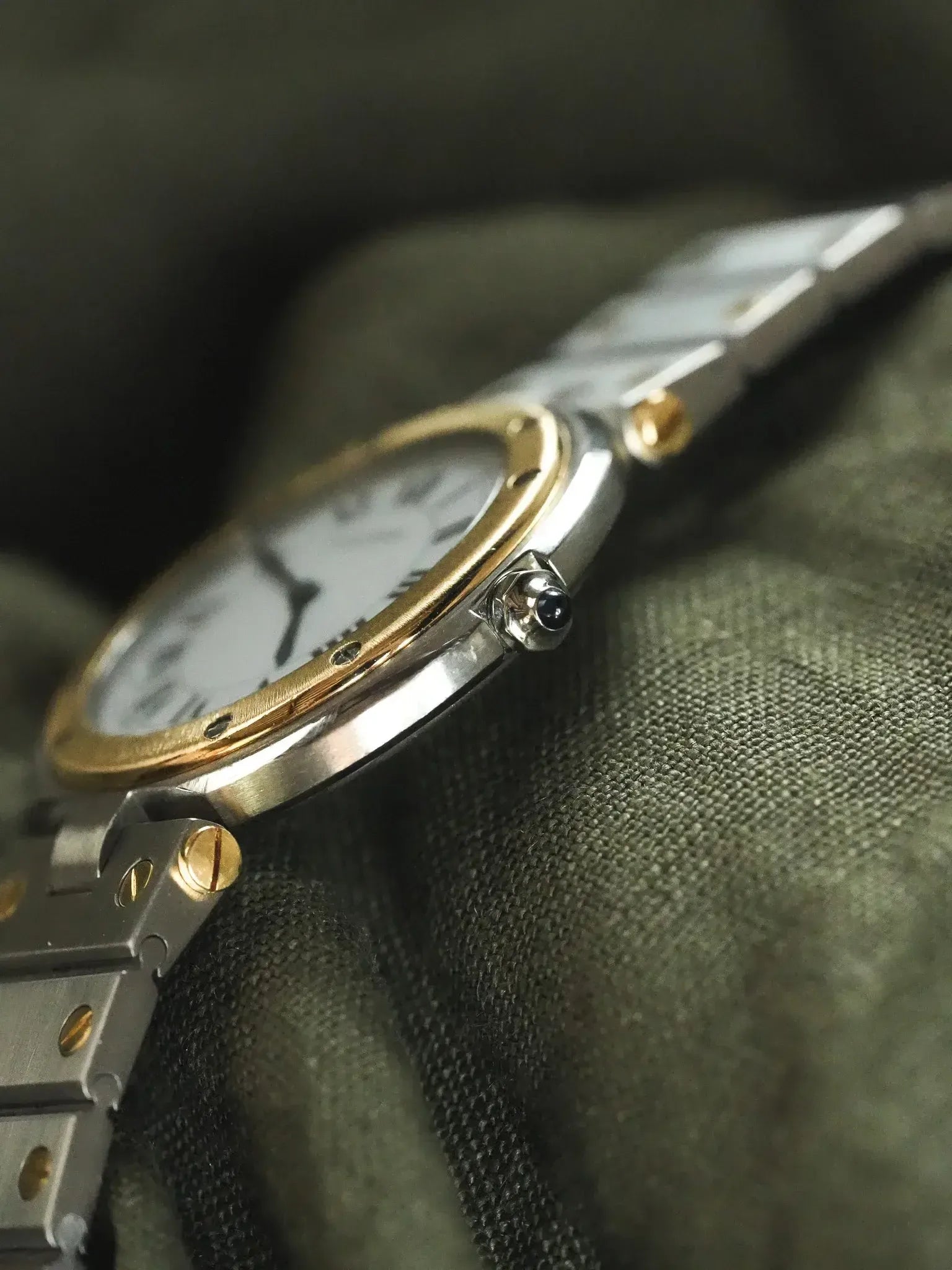 Montre Cartier Santos Vendome GM Vintage - Or et Acier 8191 (Années 1980) - Atelier Victor