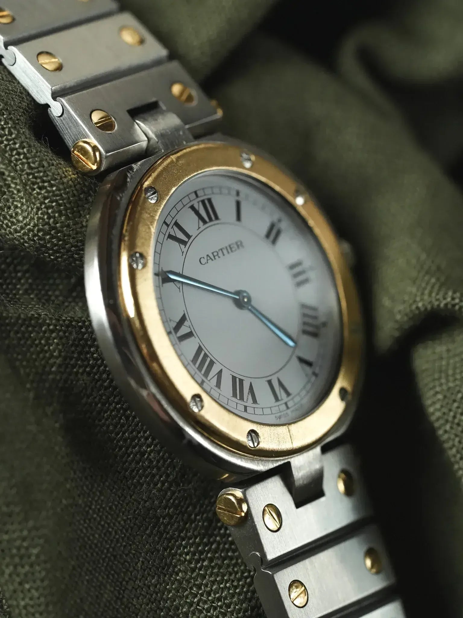 Montre Cartier Santos Vendome GM Vintage - Or et Acier 8191 (Années 1980) - Atelier Victor