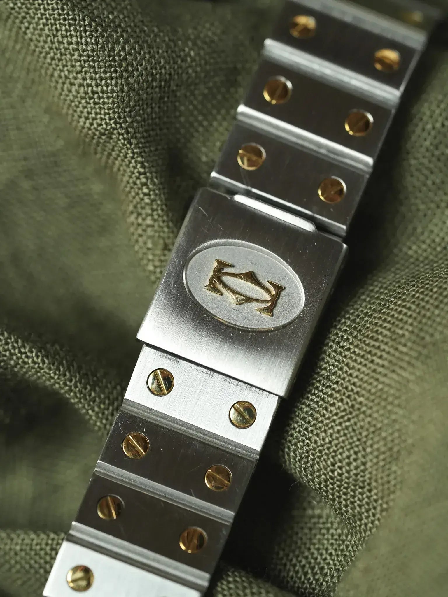 Montre Cartier Santos Vendome GM Vintage - Or et Acier 8191 (Années 1980) - Atelier Victor