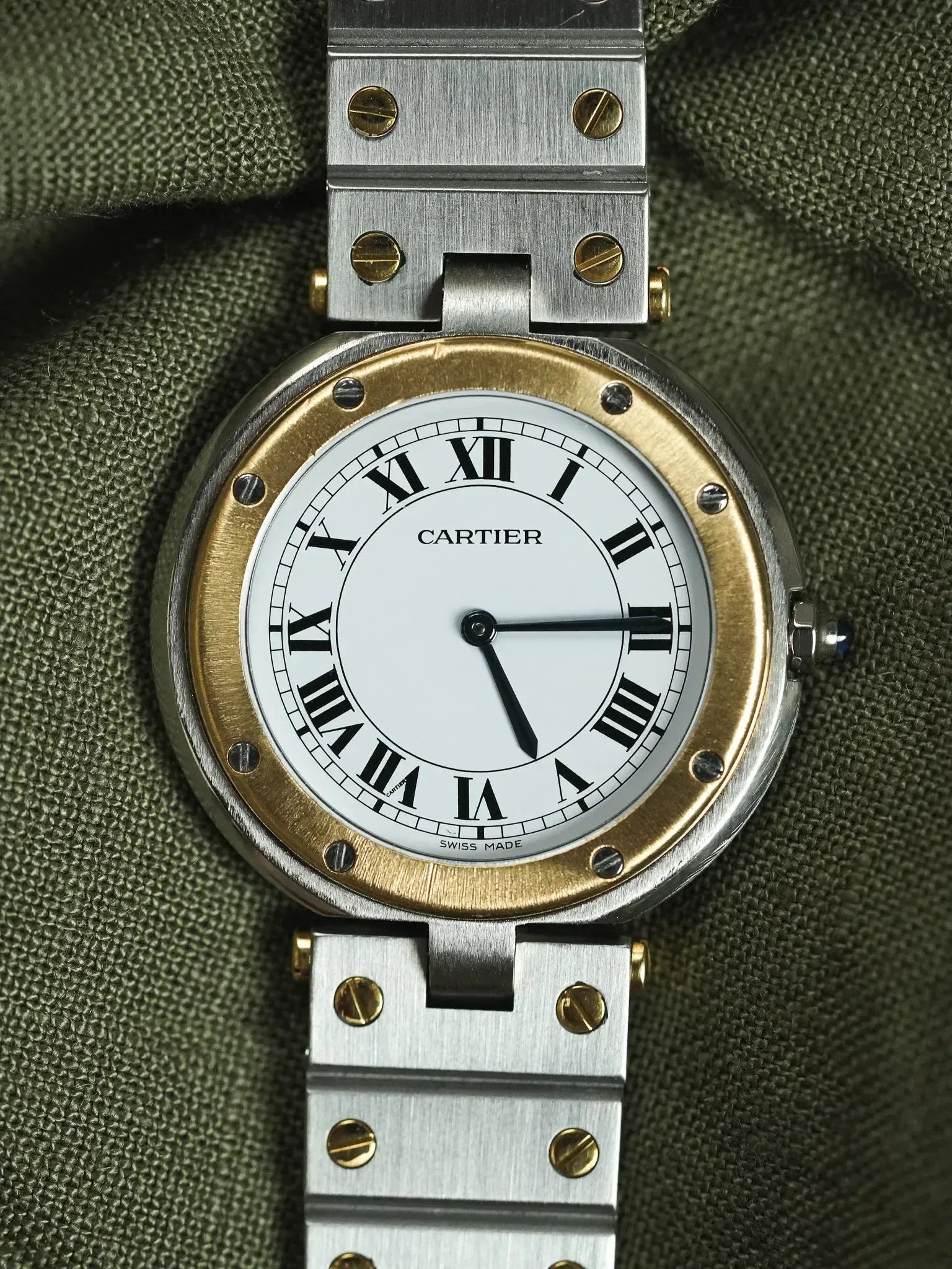 Watch Cartier Santos Vendome GM Vintage - Gold and Steel 8191