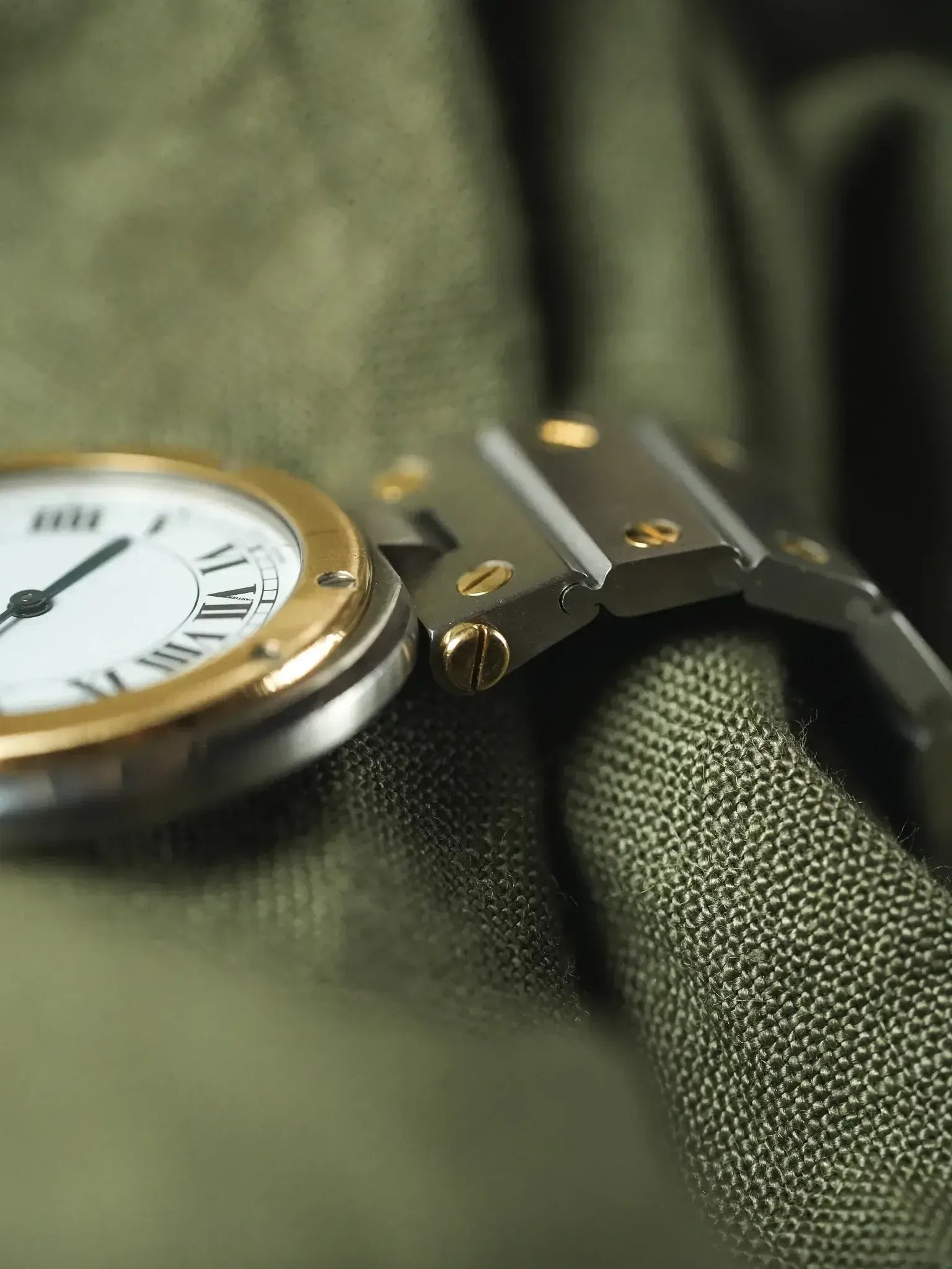 Montre Cartier Santos Vendome GM Vintage - Or et Acier 8191 (Années 1980) - Atelier Victor