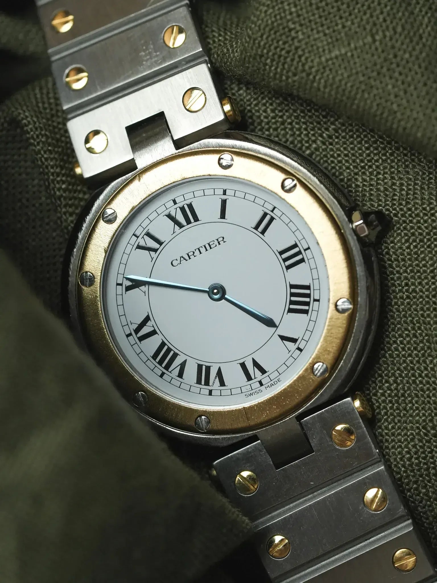 Montre Cartier Santos Vendome GM Vintage - Or et Acier 8191 (Années 1980) - Atelier Victor