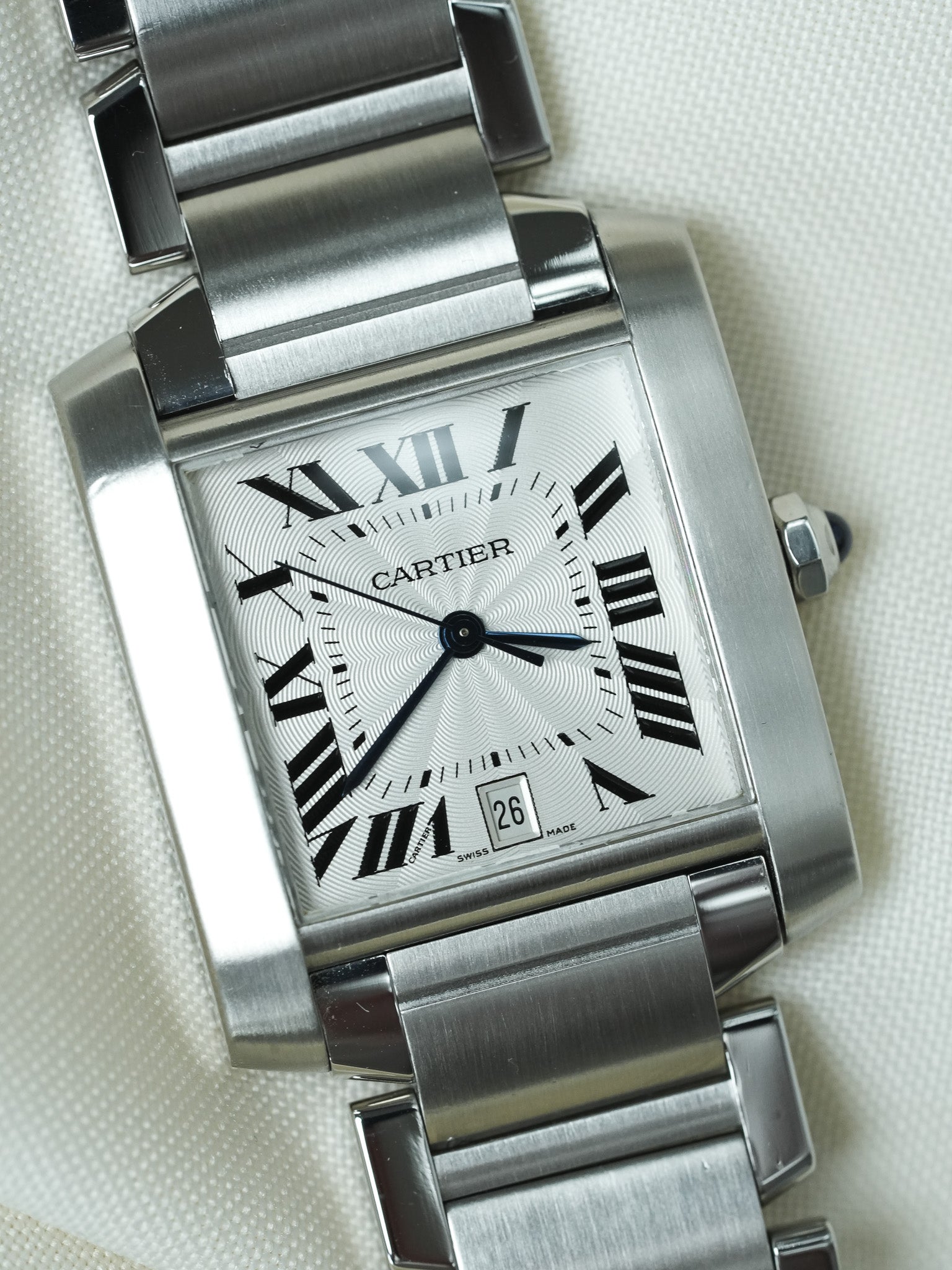 Montre Cartier Tank Française 2302 - Acier Automatique Homme (Années 2000) - Atelier Victor