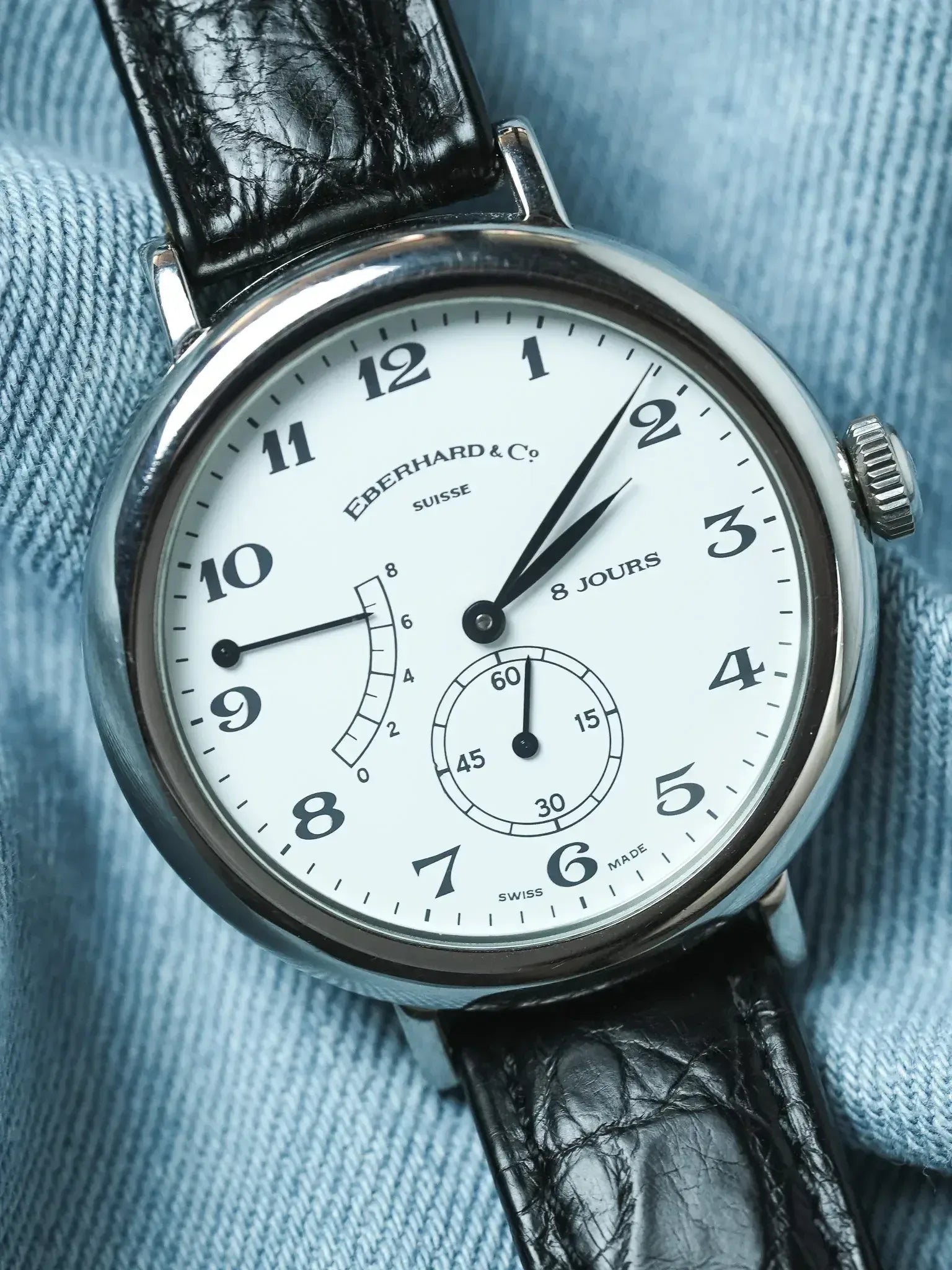 Eberhard & Co 21017 Watch - 8 Days Steel (1990s) - Atelier Victor