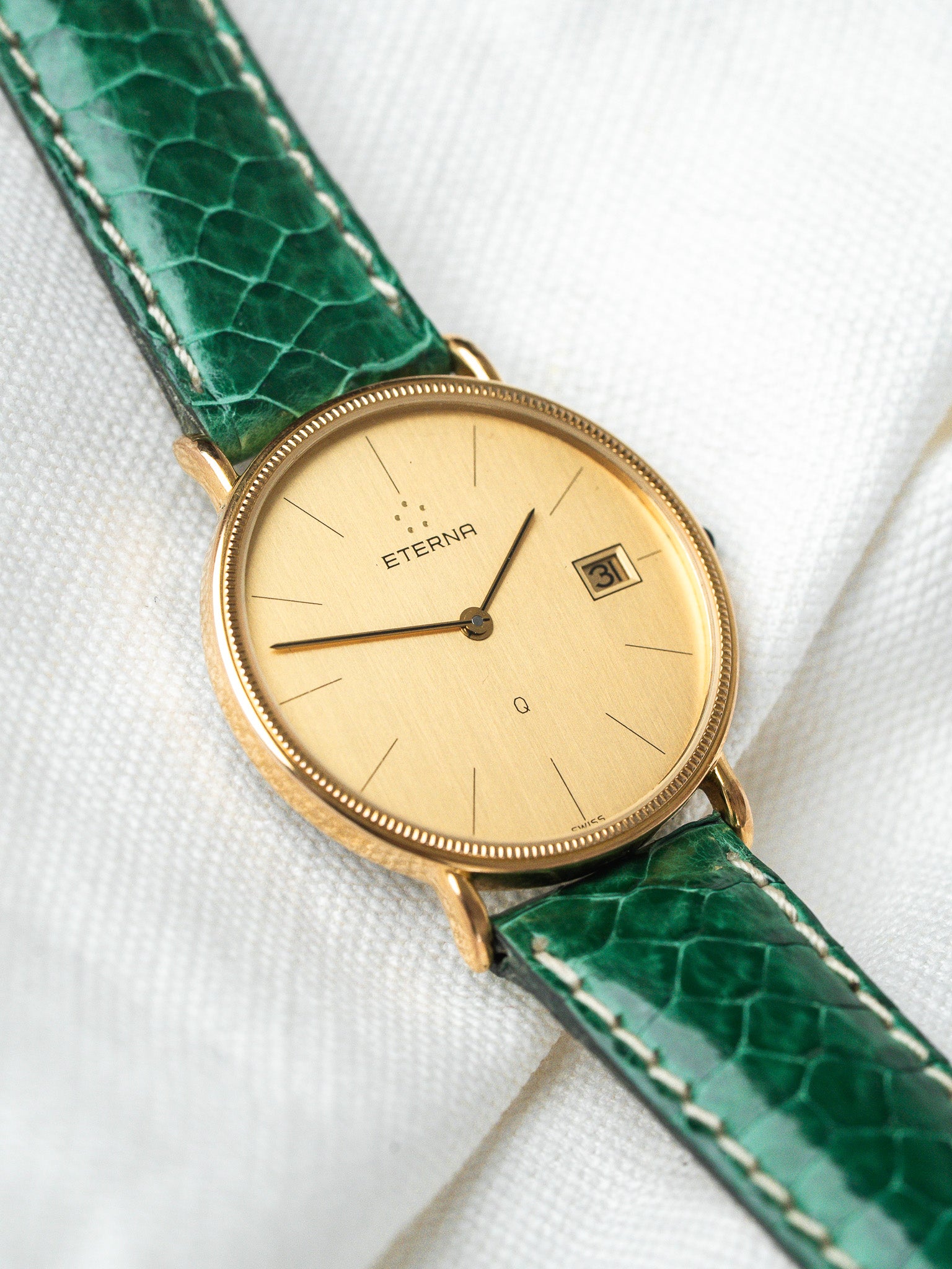 Montre Eterna Vintage - Plaqué or guilloché (Années 1990) - Atelier Victor