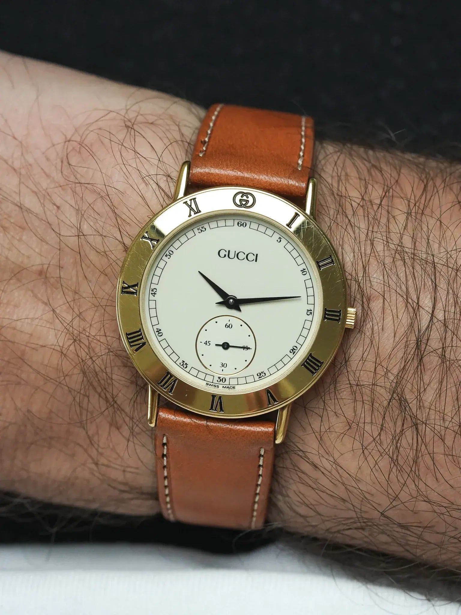 Orologio Gucci Vintage (1990s) - Rotondo Oro Piccoli Secondi 33mm 