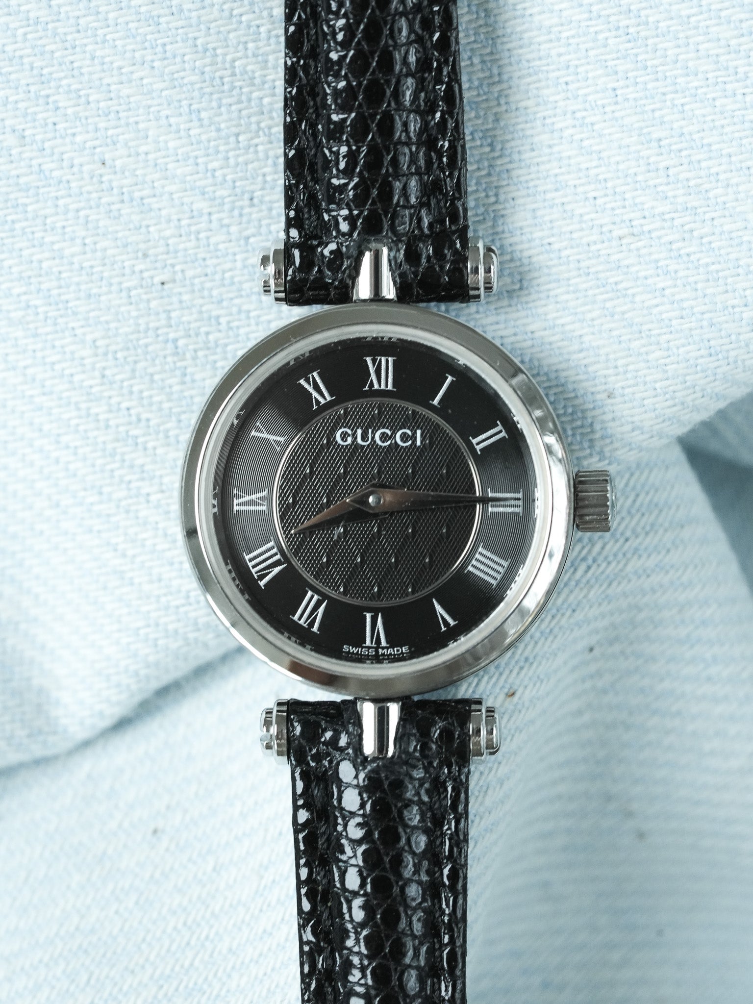 Vintage Gucci Watch (2000s) – Steel Black Dial - Atelier Victor