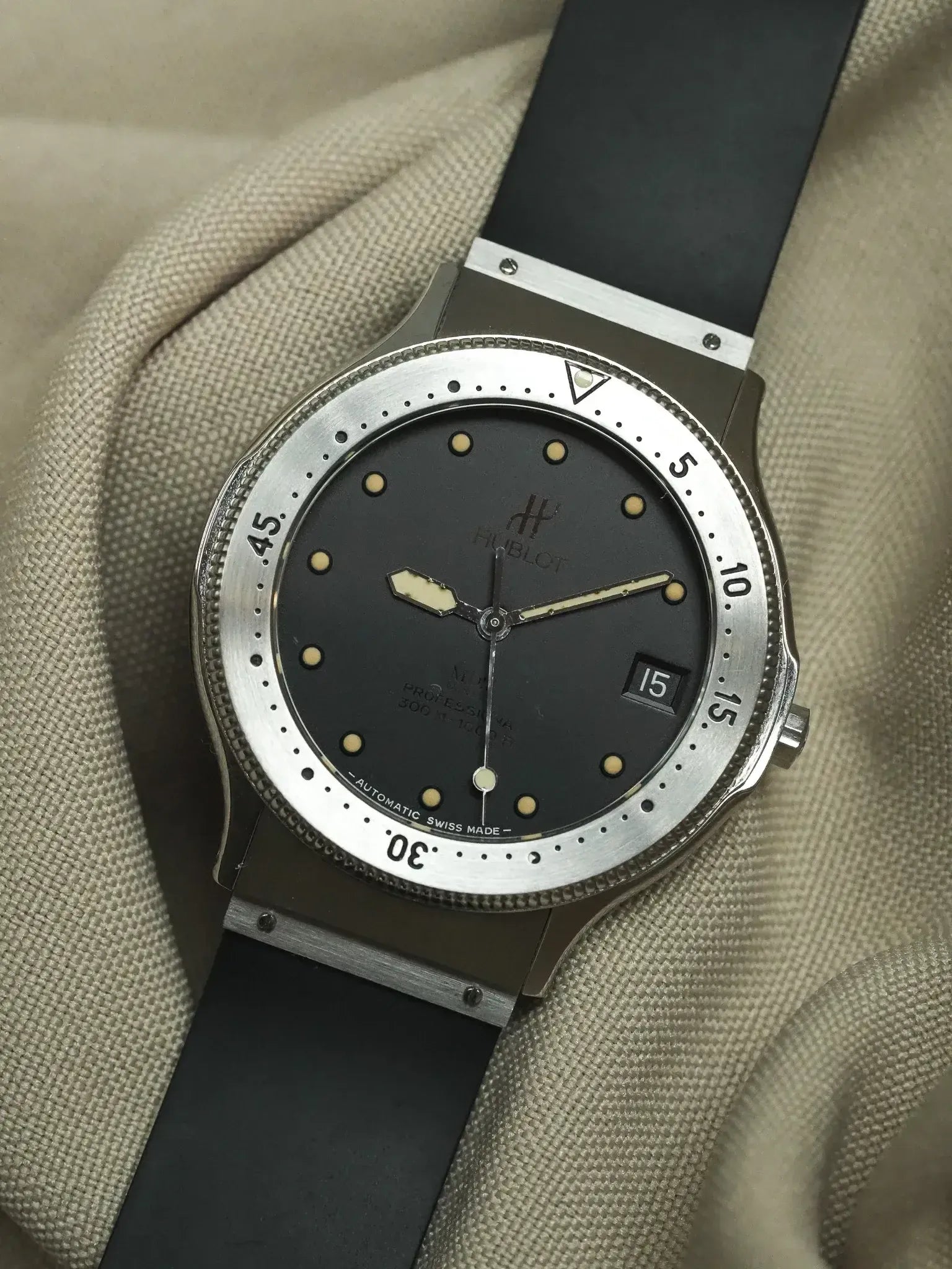 Montre Hublot MDM Professional Vintage - Acier 36mm (Années 1990) - Atelier Victor