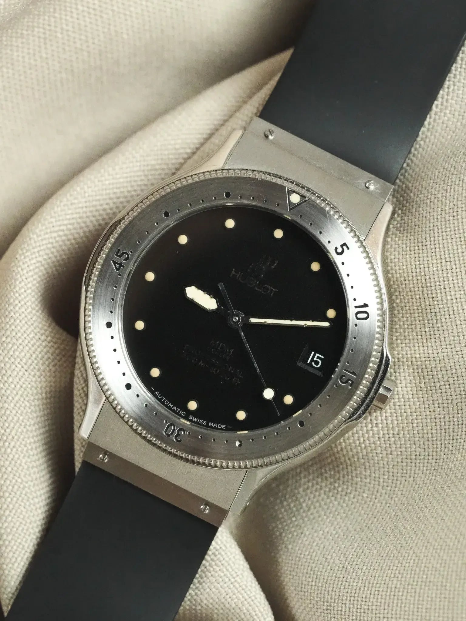 Montre Hublot MDM Professional Vintage - Acier 36mm (Années 1990) - Atelier Victor