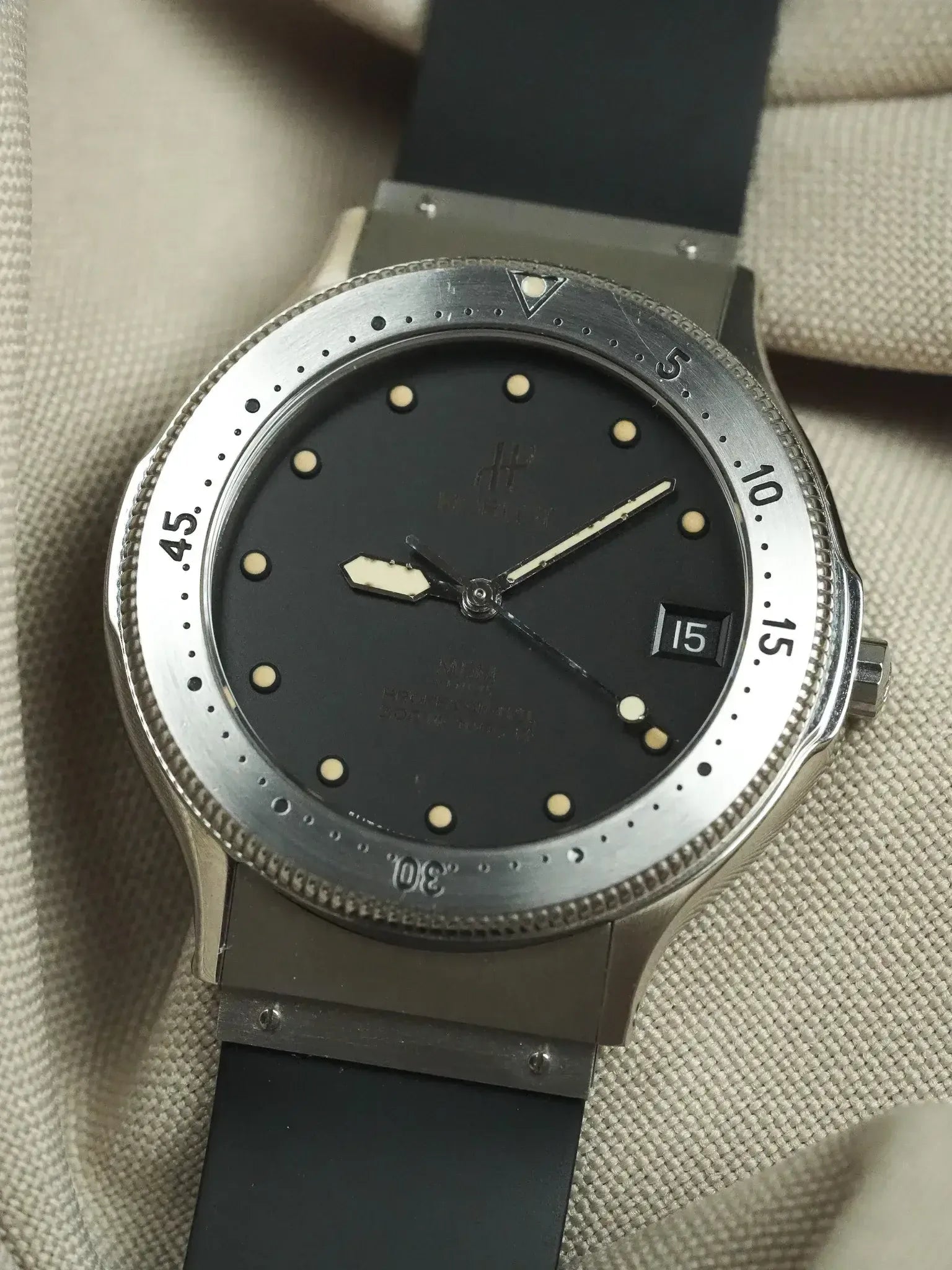 Montre Hublot MDM Professional Vintage - Acier 36mm (Années 1990) - Atelier Victor