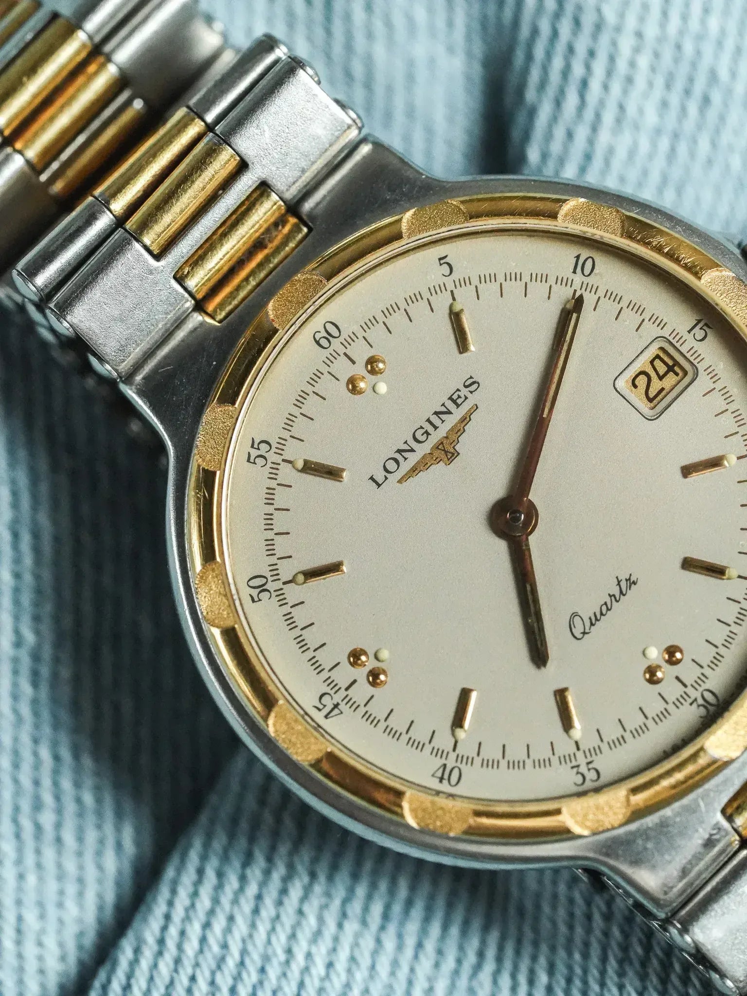 Montre Longines Conquest Vintage - 32mm Bicolore Date (Années 1980) - Atelier Victor