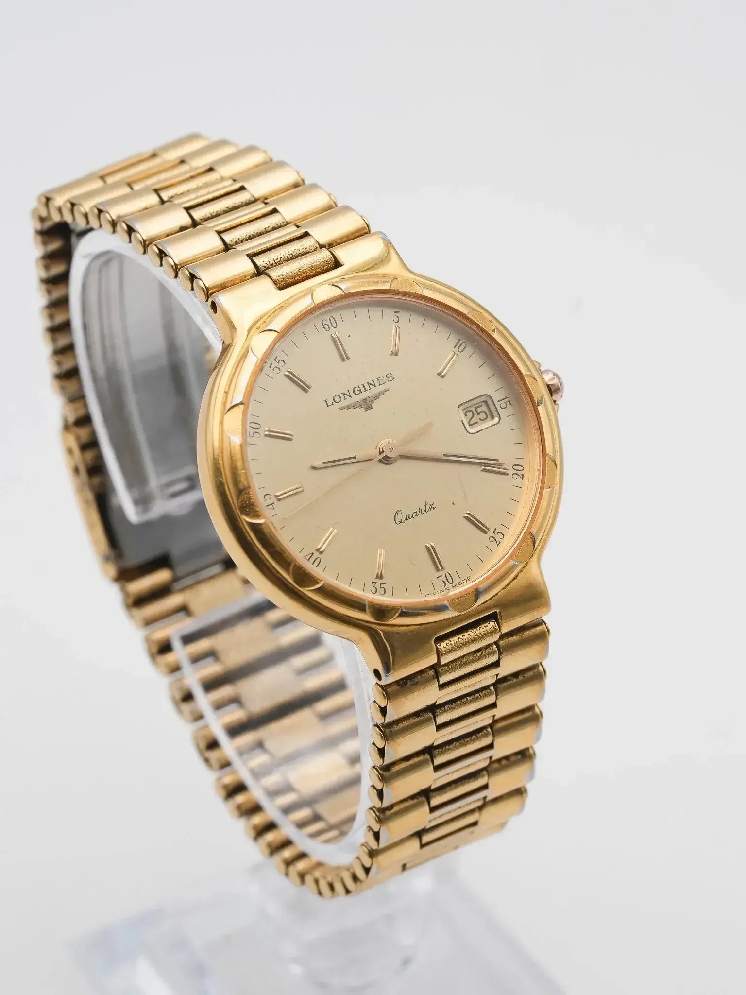 Montre Longines Conquest Vintage - 35mm Plaqué Or Date (Années 1990) - Atelier Victor