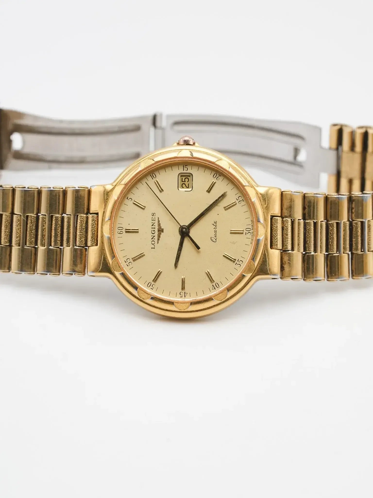 Montre Longines Conquest Vintage - 35mm Plaqué Or Date (Années 1990) - Atelier Victor