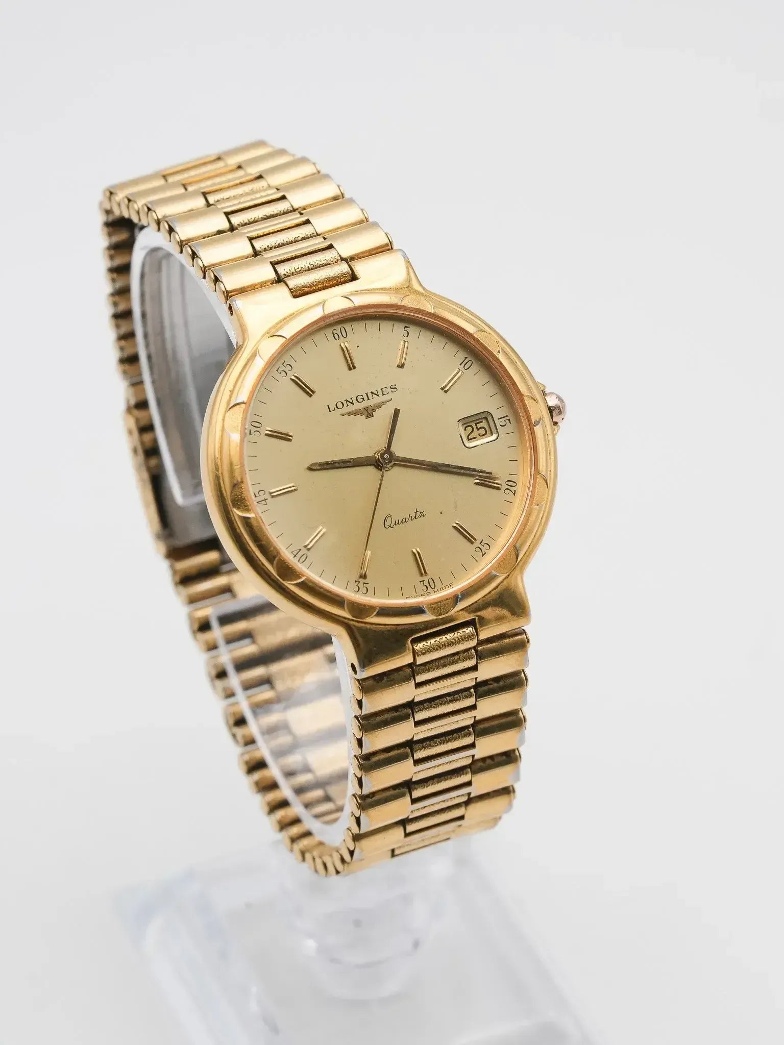 Longines Conquest Vintage Watch - 35mm Gold-Plated Date (1990s