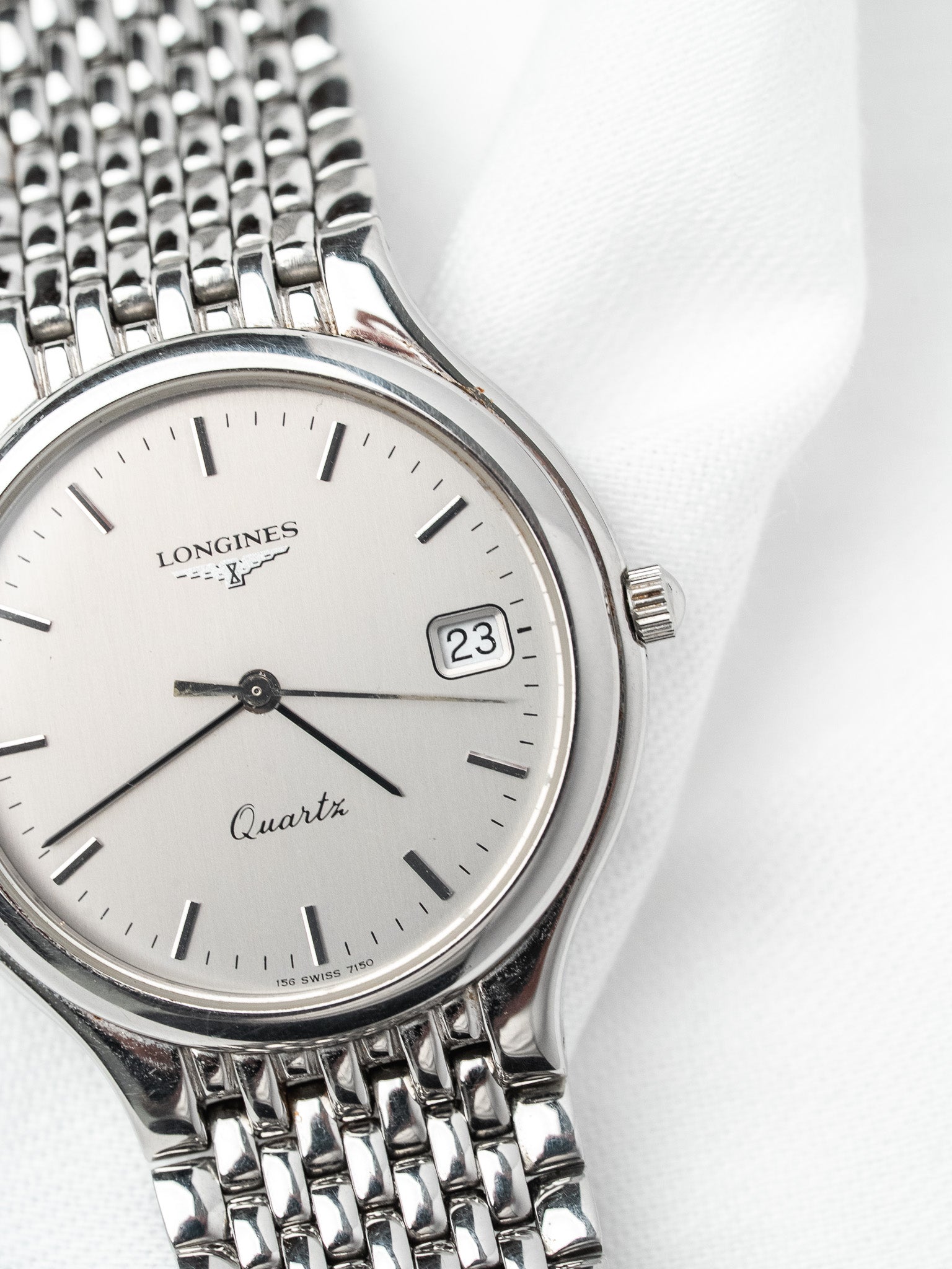 Longines Flagship 石英腕表 — 银色表盘 (1990s) 
