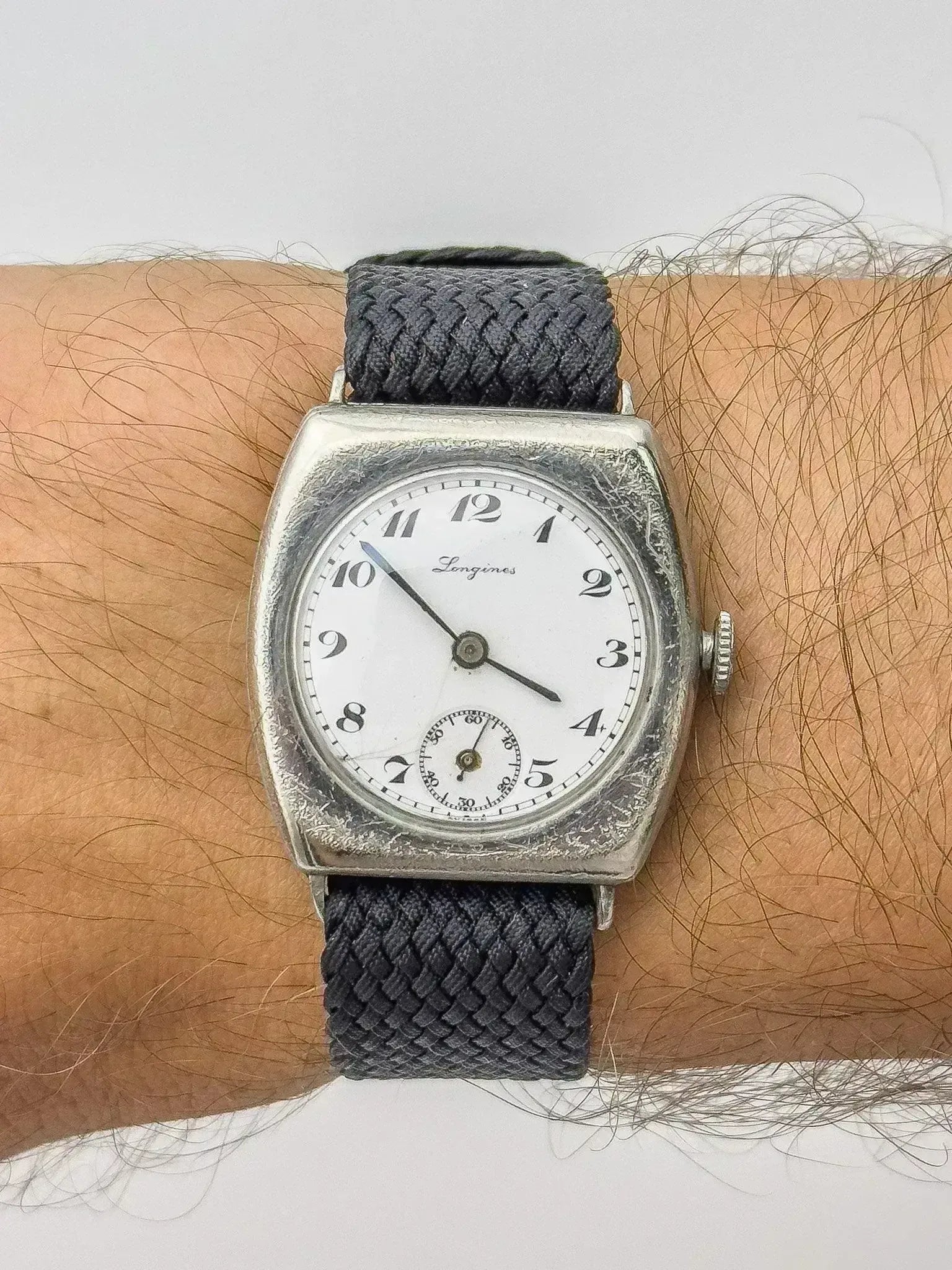 Vintage Longines Militaire WW1 Watch - Chrome Cushion (1913