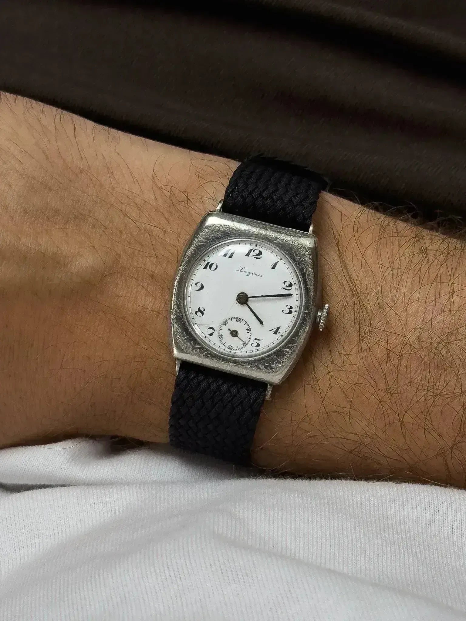 Montre Longines Militaire WW1 Vintage - Coussin Chrome (1913) - Atelier Victor
