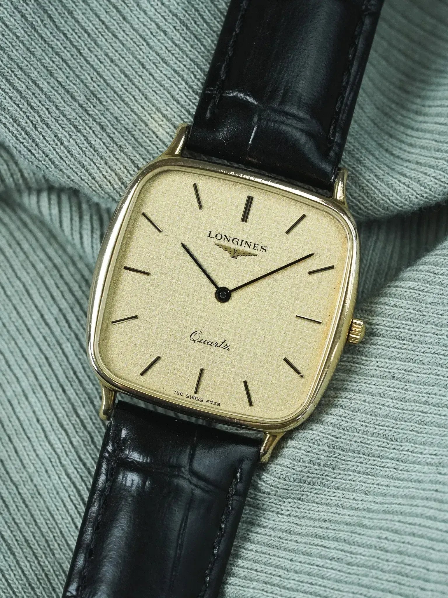 Montre Longines Vintage (1980s) - TV plaqué or Cadran clous de paris - Atelier Victor