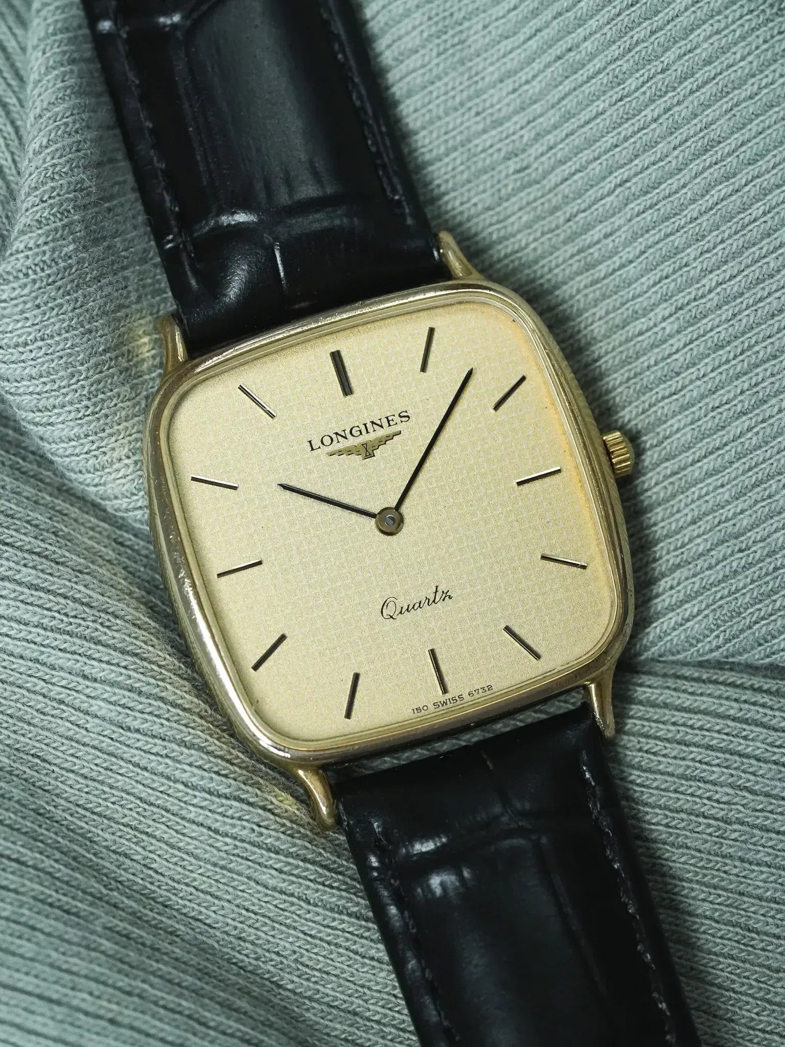 Montre Longines Vintage (1980s) - TV plaqué or Cadran clous de paris - Atelier Victor