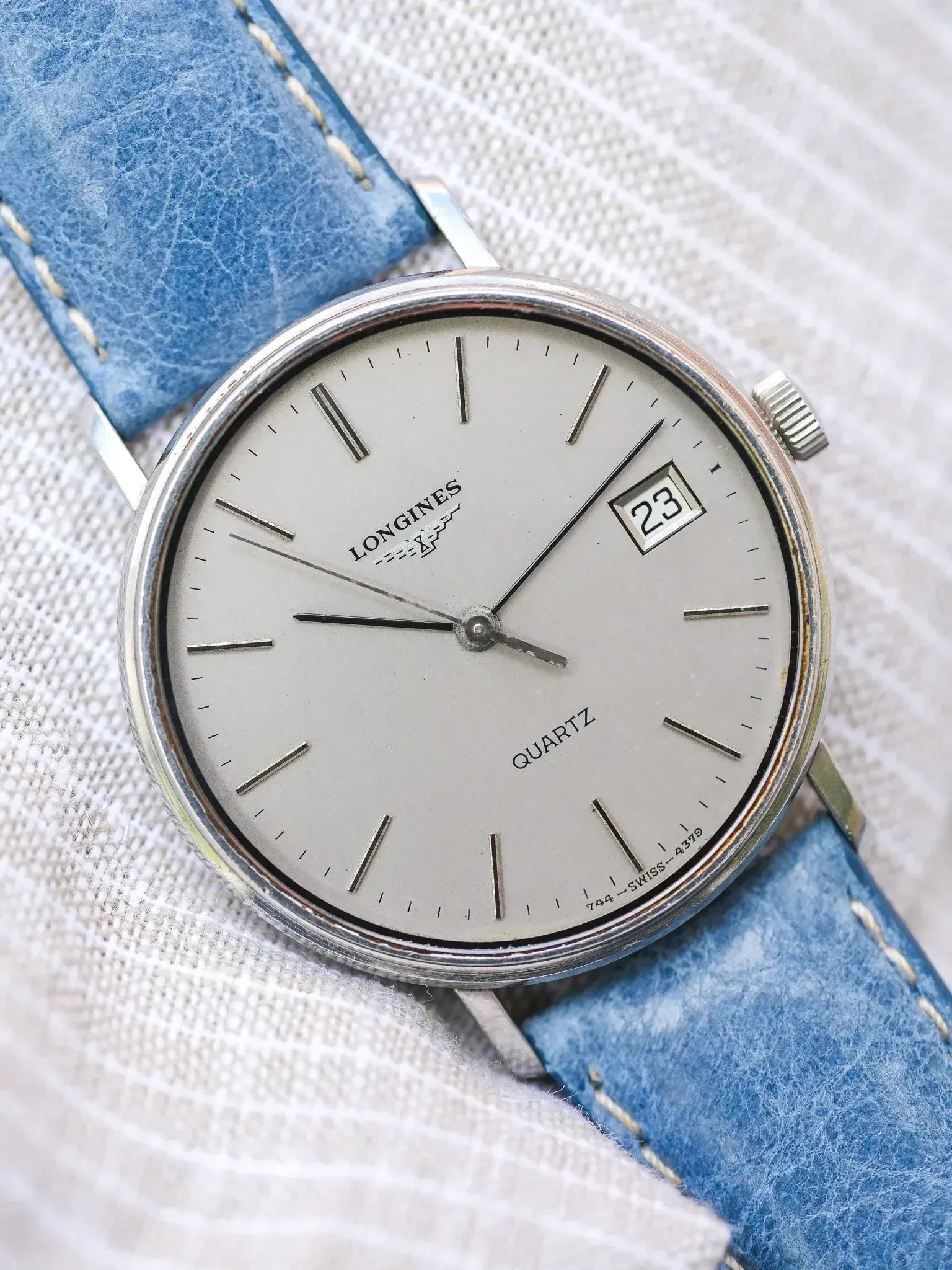 Montre Longines Vintage - 34mm Acier Date Ronde (Années 1980) - Atelier Victor