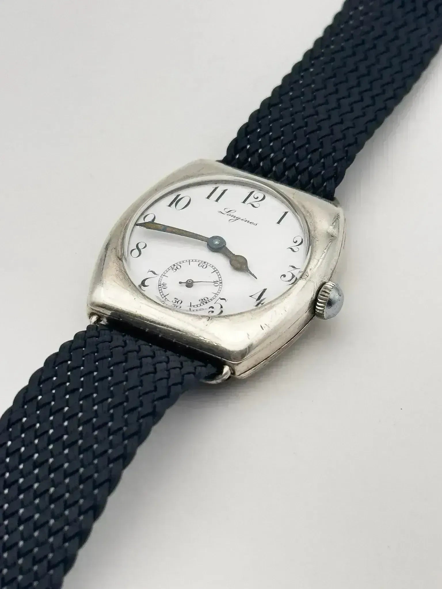 Montre Longines Vintage - Coussin Argent Émail Trench Watch WWI (1915) - Atelier Victor