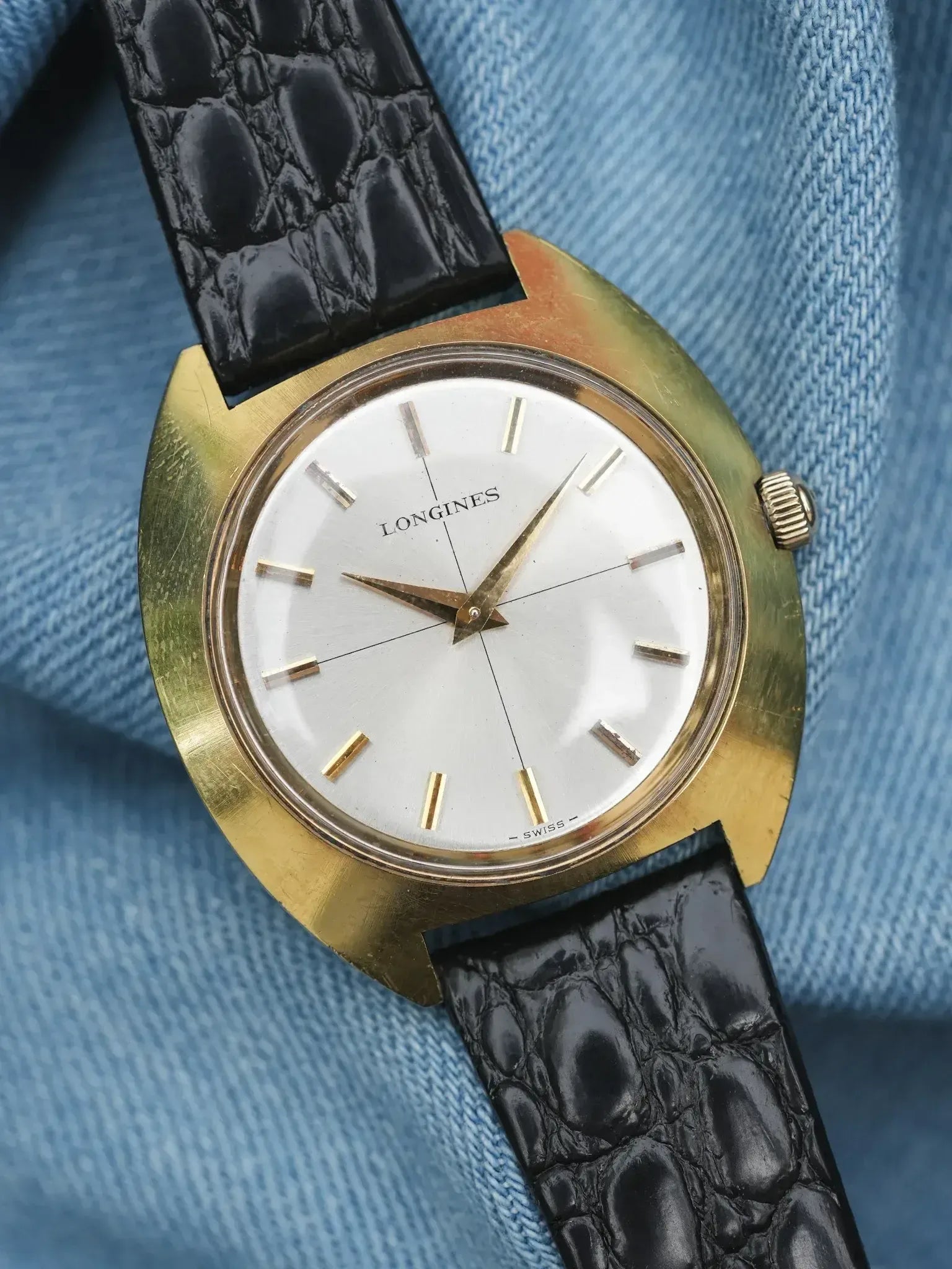 Longines Vintage Watch Disco Pre-owned - Gold Plated (1970s)