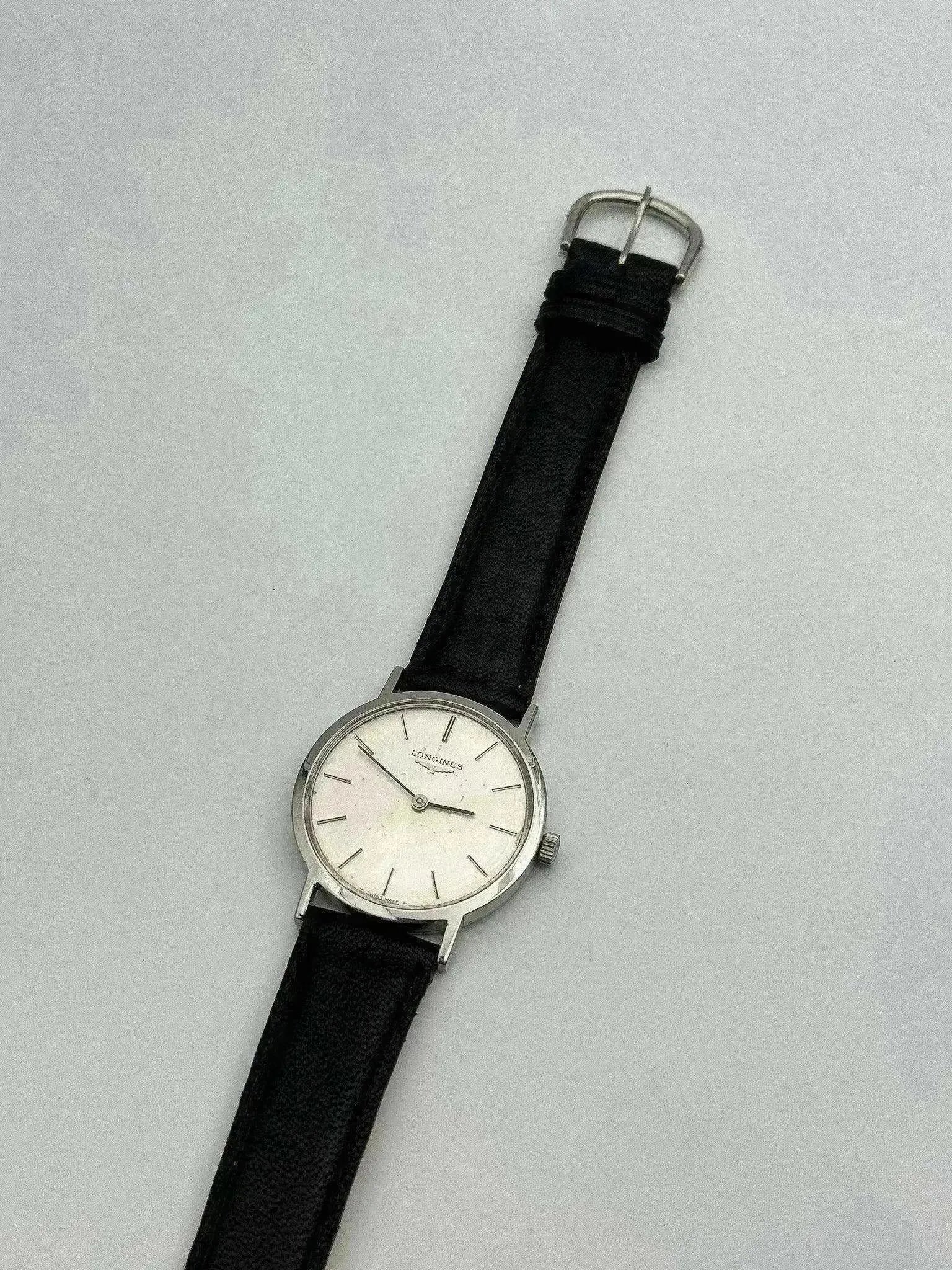 Montre Longines Vintage - Dress Watch mécanique Index Noir (1975) - Atelier Victor
