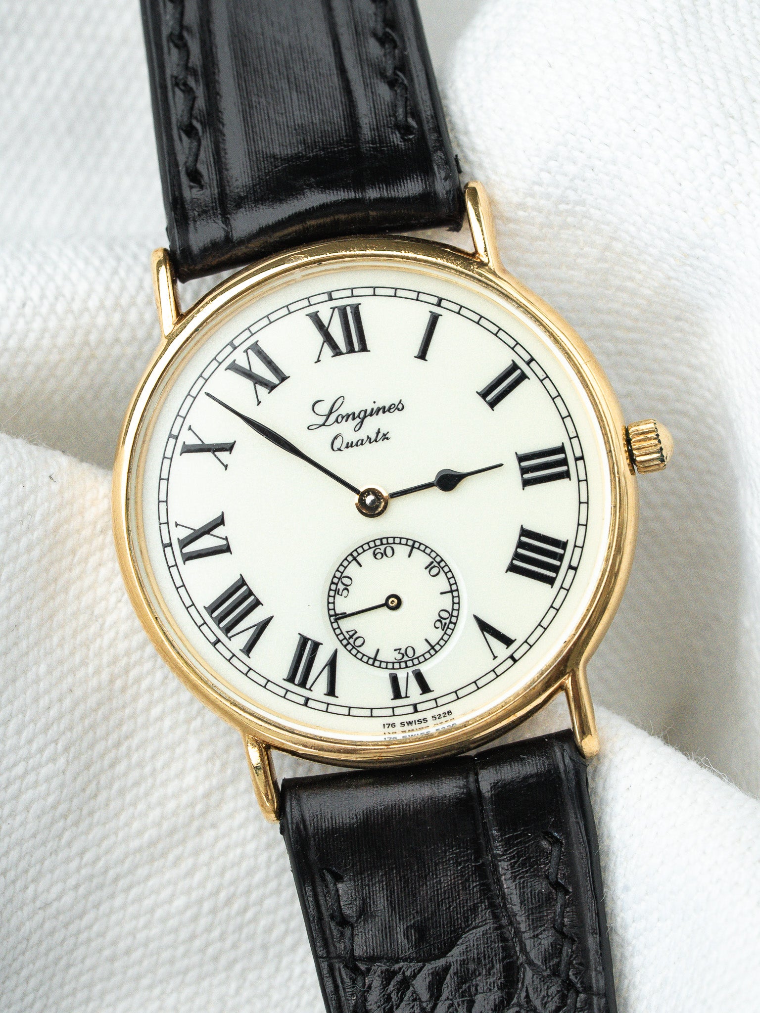 Montre Longines Vintage - Ronde Or Index Romain (Années 1980) - Atelier Victor