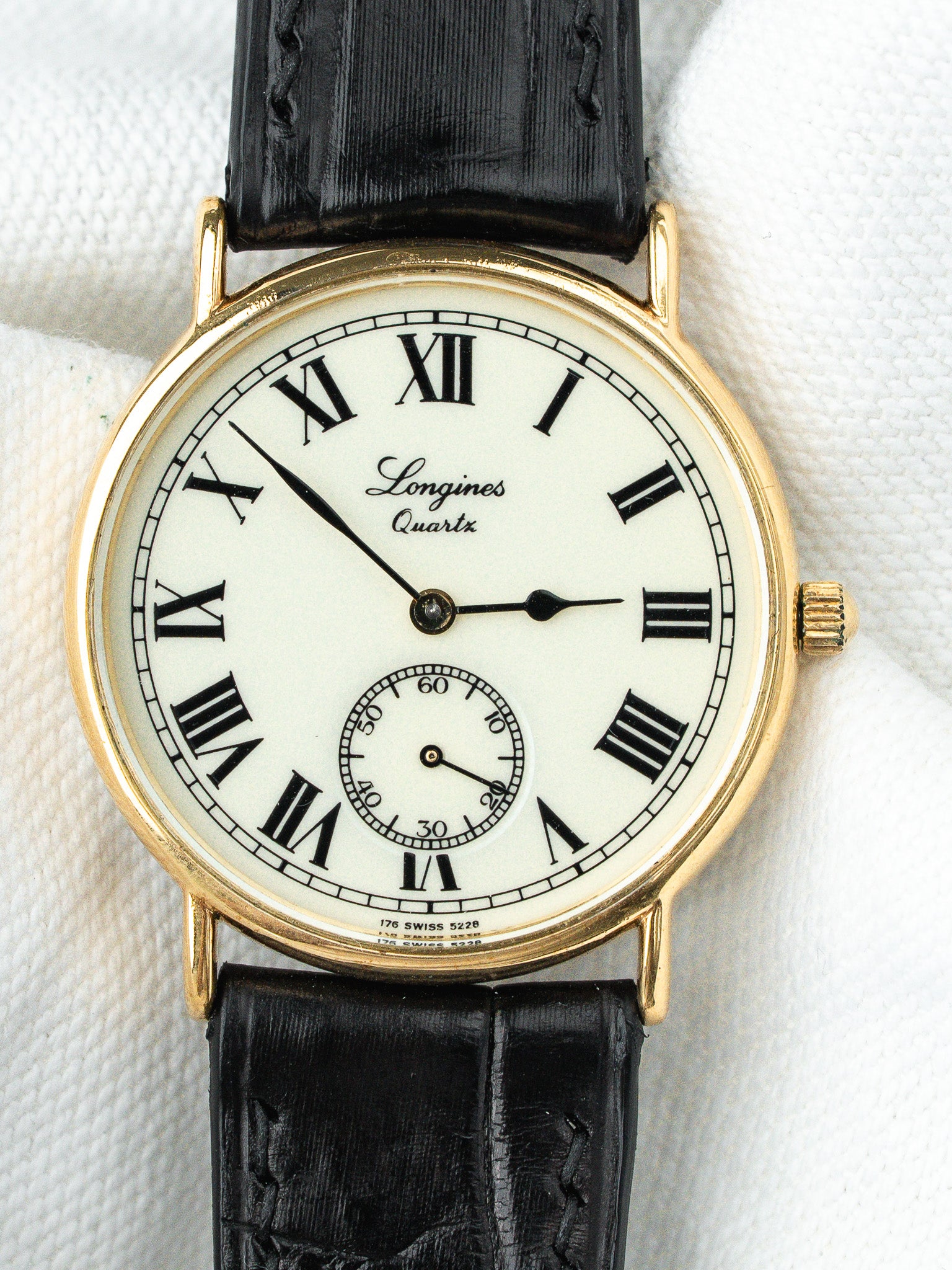 Montre Longines Vintage - Ronde Or Index Romain (Années 1980) - Atelier Victor