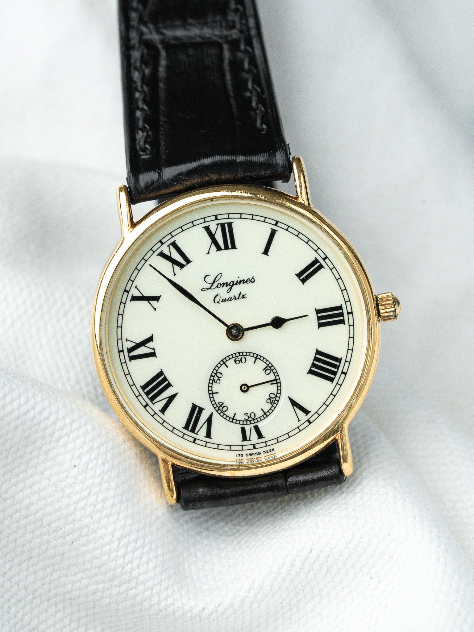 Montre Longines Vintage - Ronde Or Index Romain (Années 1980) - Atelier Victor