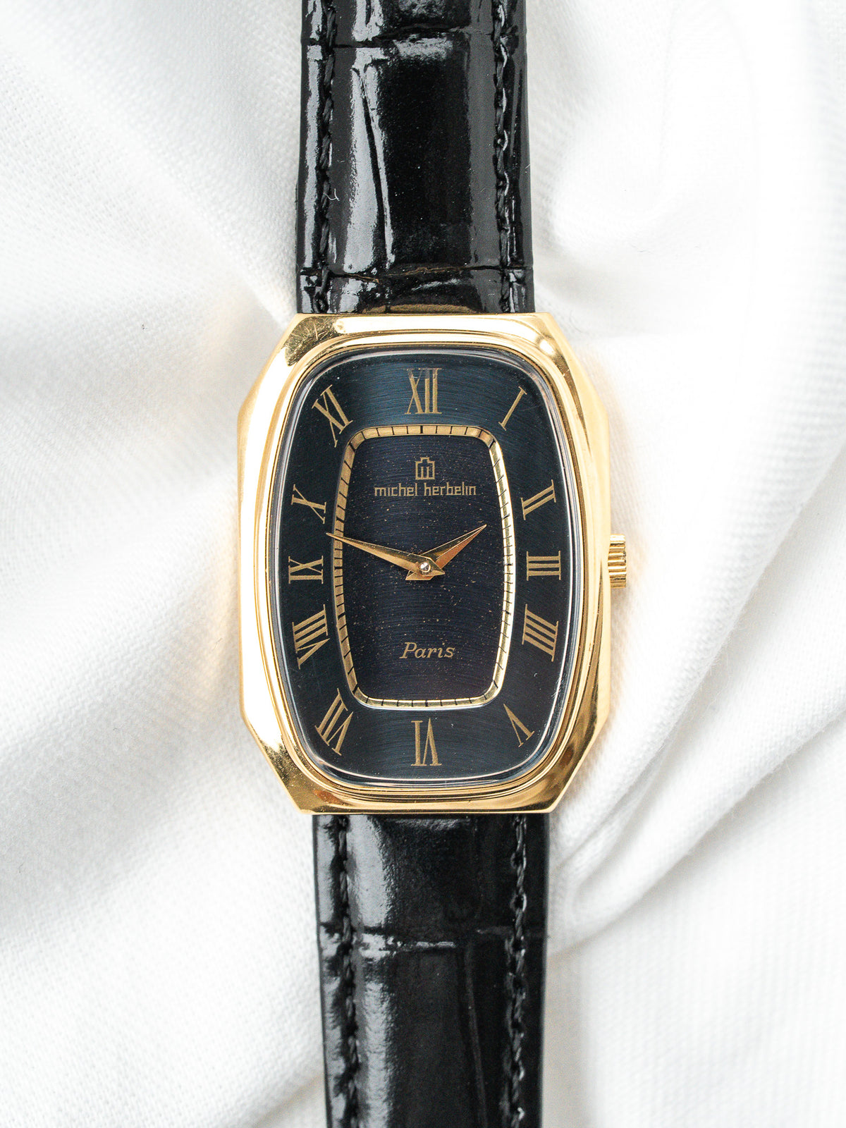 Montre complète à plat - Montre Michel Herbelin Tonneau Vintage - Atelier Victor
