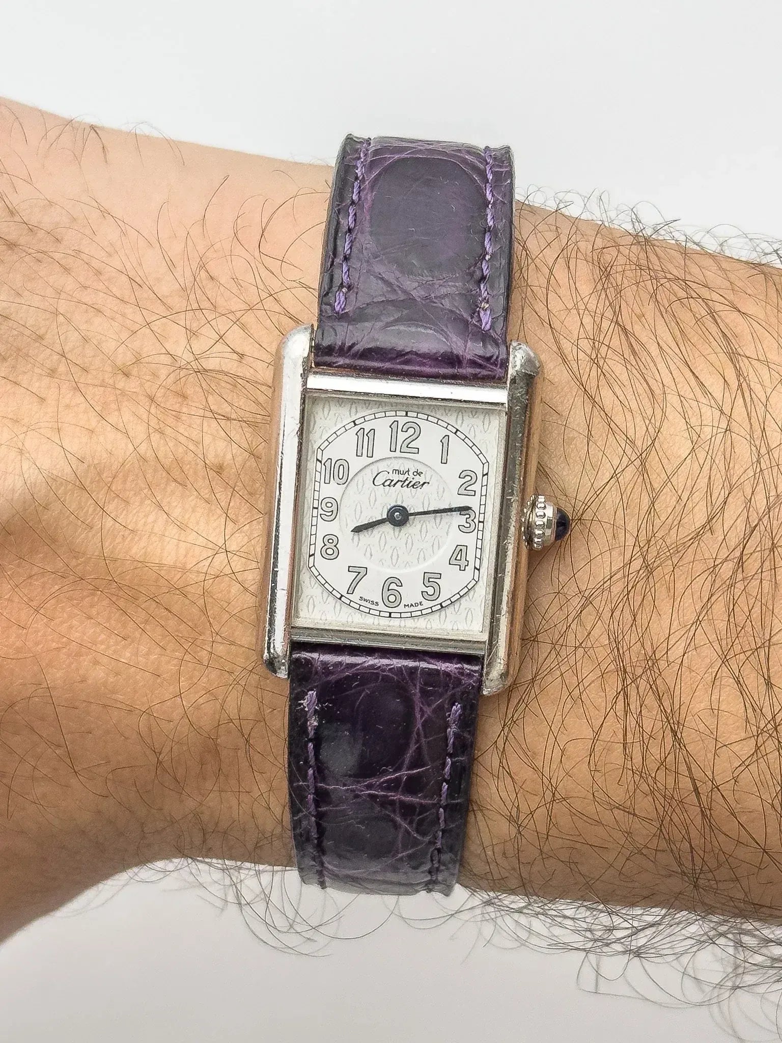 Montre Must de Cartier Tank SM Vintage - Argent Massif (Années 1990) - Atelier Victor