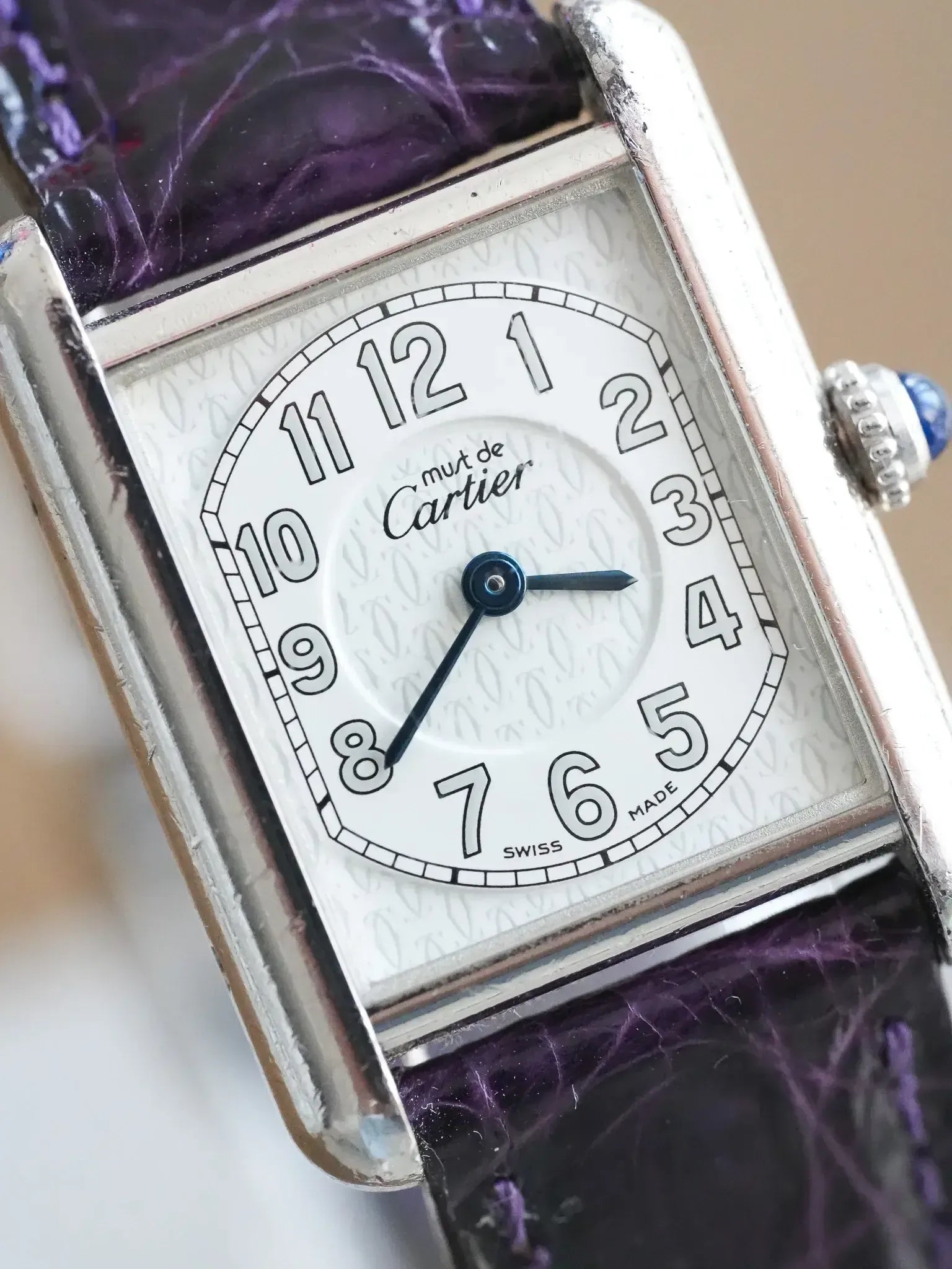 Montre Must de Cartier Tank SM Vintage - Argent Massif (Années 1990) - Atelier Victor