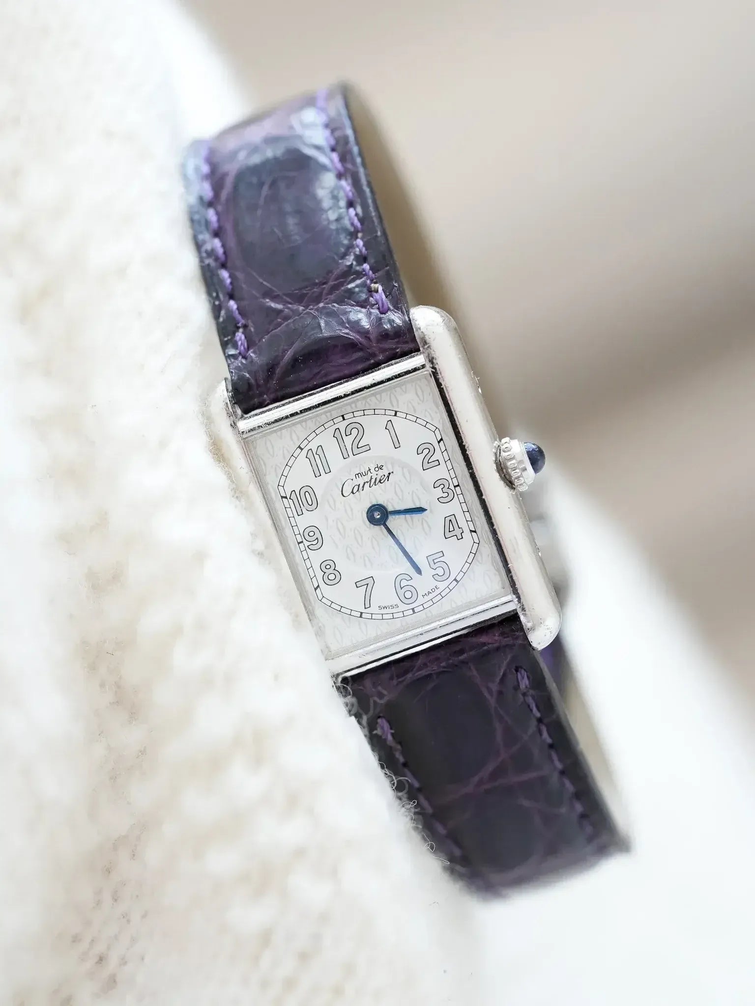 Montre Must de Cartier Tank SM Vintage - Argent Massif (Années 1990) - Atelier Victor