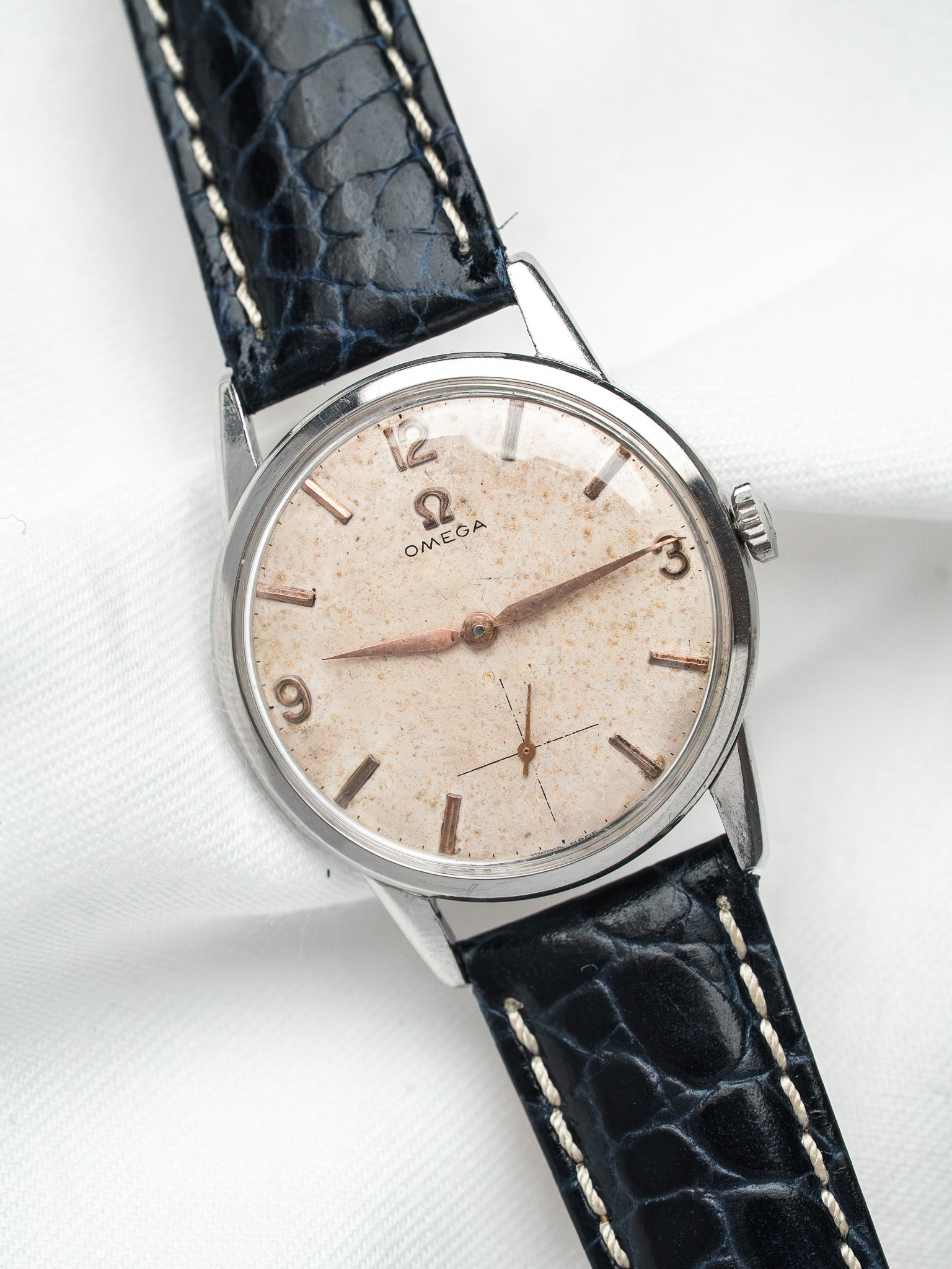 Montre Omega 14613 Acier Calibre 268 Manuel — Cadran Patiné (1959)