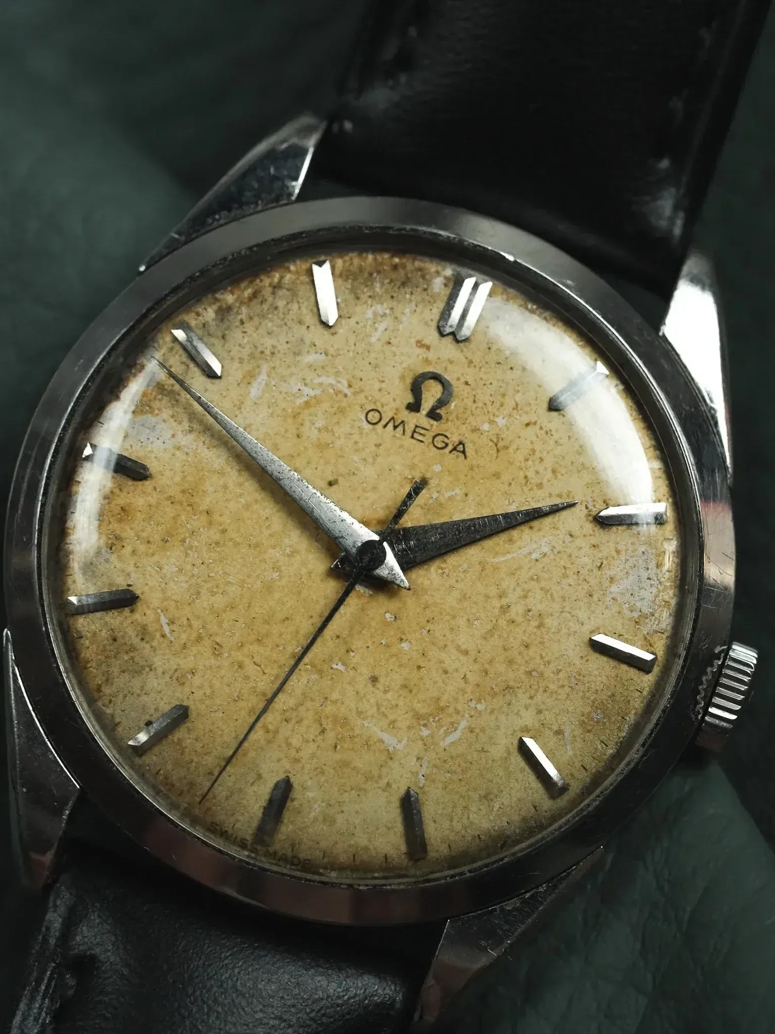 Montre Omega 2910-5 Vintage - 34mm Acier Patine (1958) - Atelier Victor