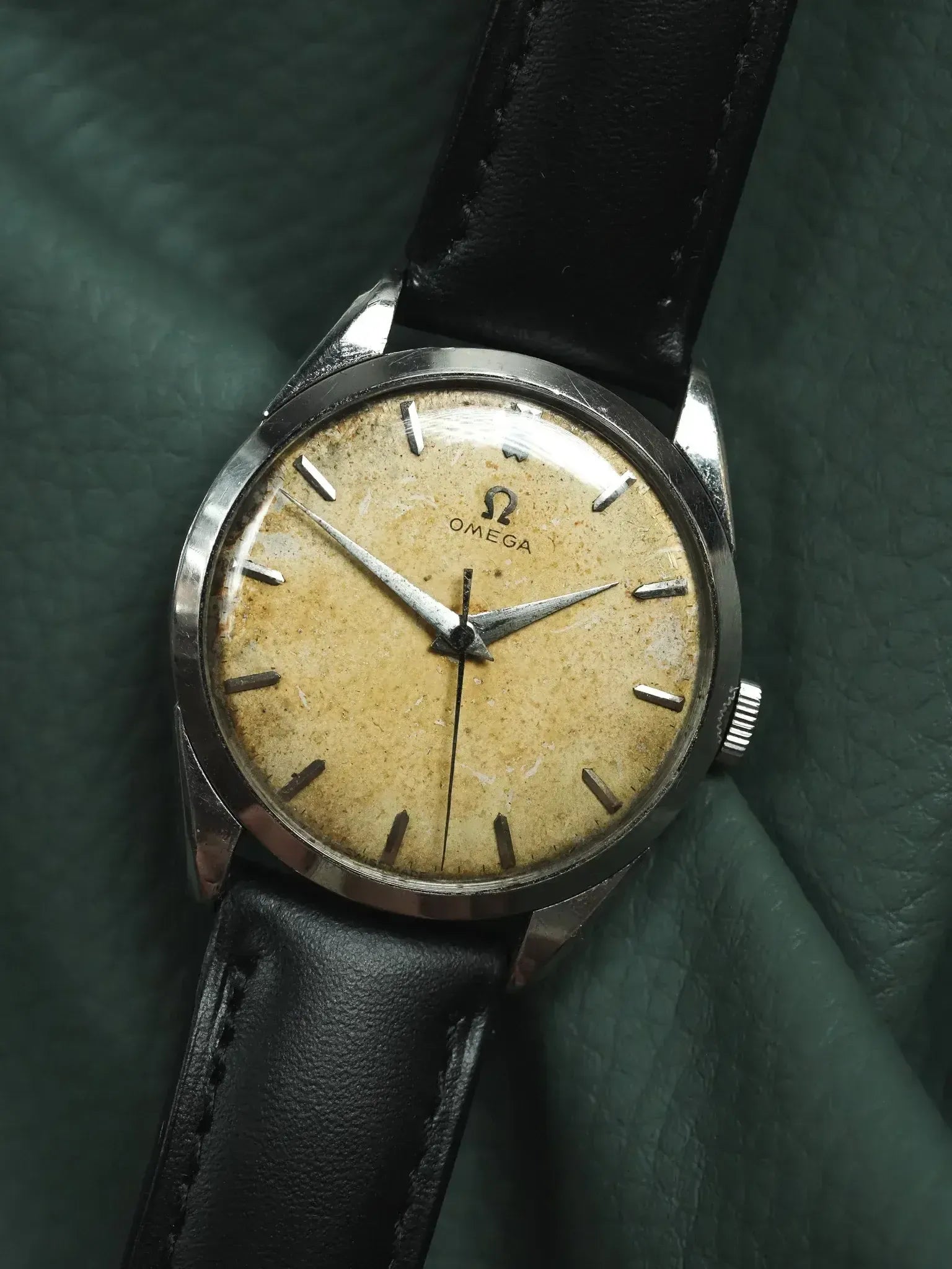 Montre Omega 2910-5 Vintage - 34mm Acier Patine (1958) - Atelier Victor