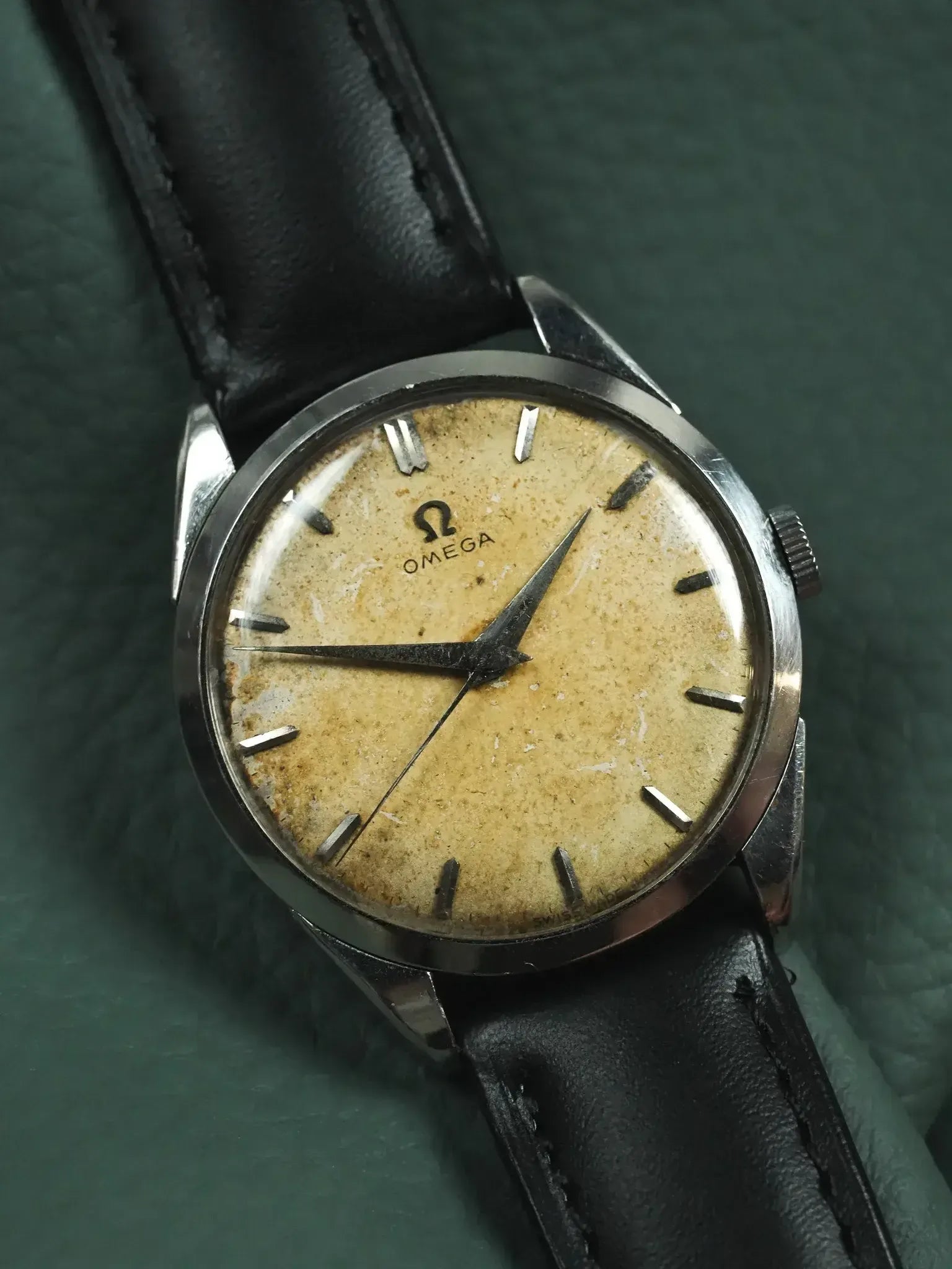 Montre Omega 2910-5 Vintage - 34mm Acier Patine (1958) - Atelier Victor