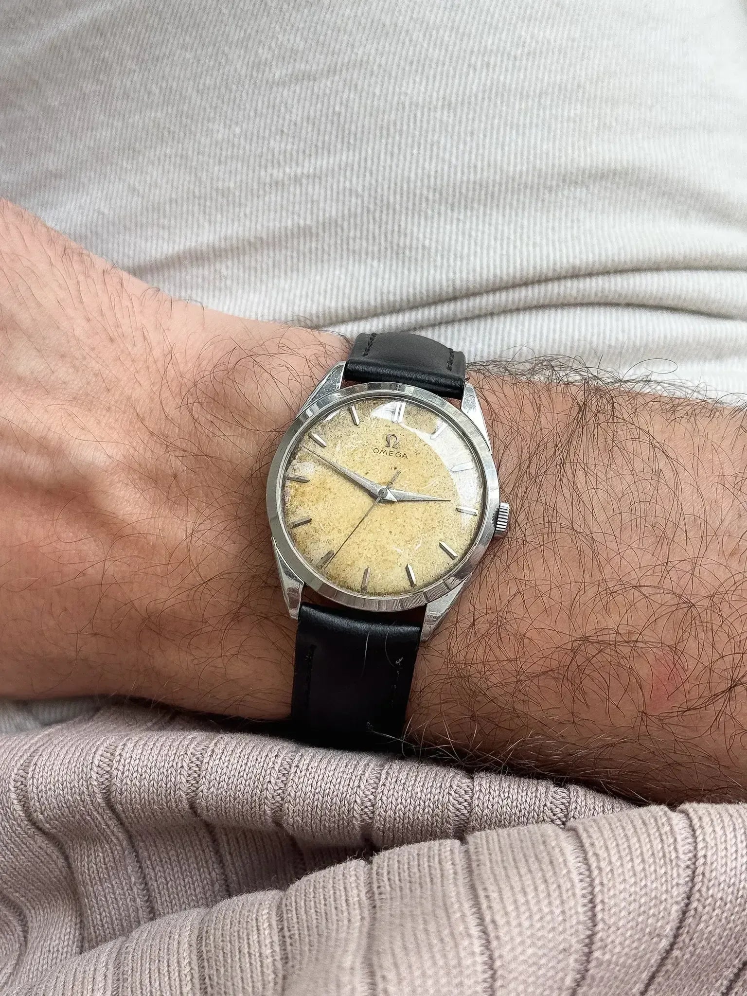 Montre Omega 2910-5 Vintage - 34mm Acier Patine (1958) - Atelier Victor