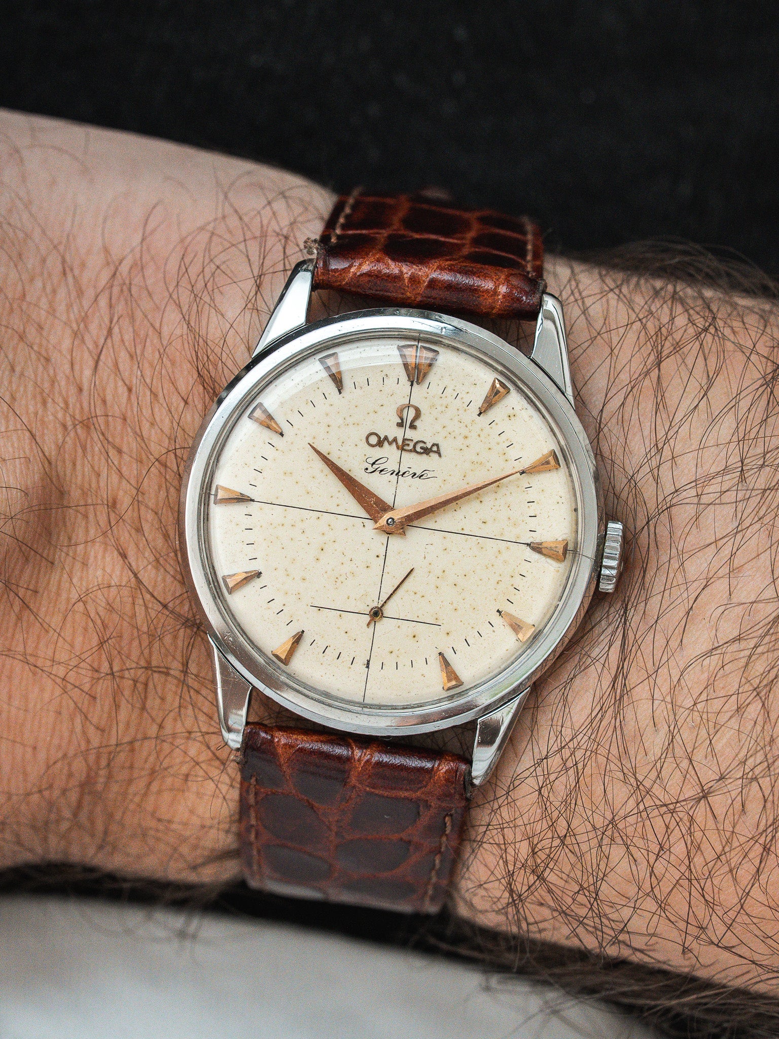 Montre Omega Genève 2748-3 Vintage - 36mm Acier (1954) - Atelier Victor