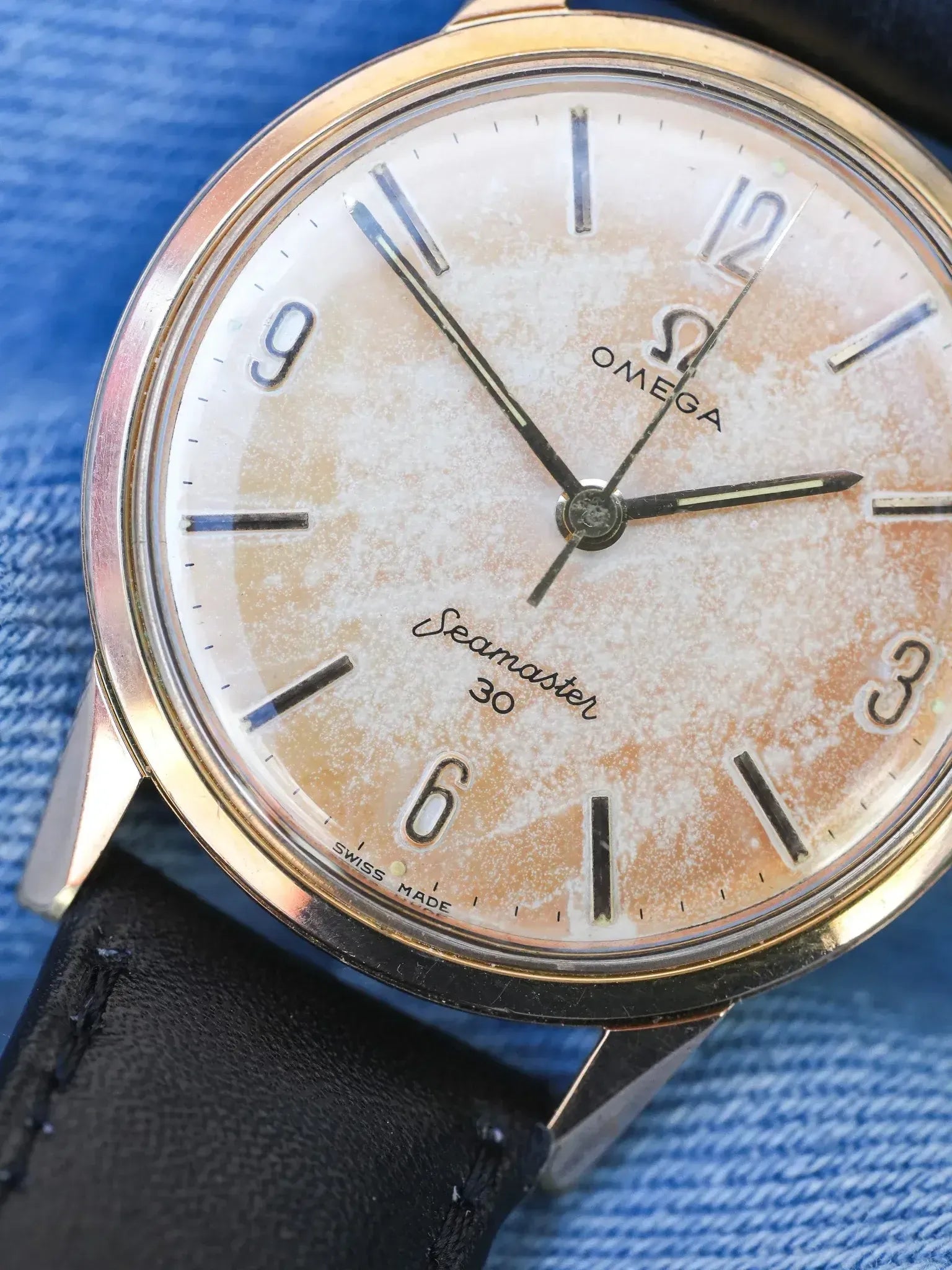 Montre Omega Seamaster 30 Vintage 135.003-62-SC - 34,5mm Tropical Plaqué Or (1962) - Atelier Victor