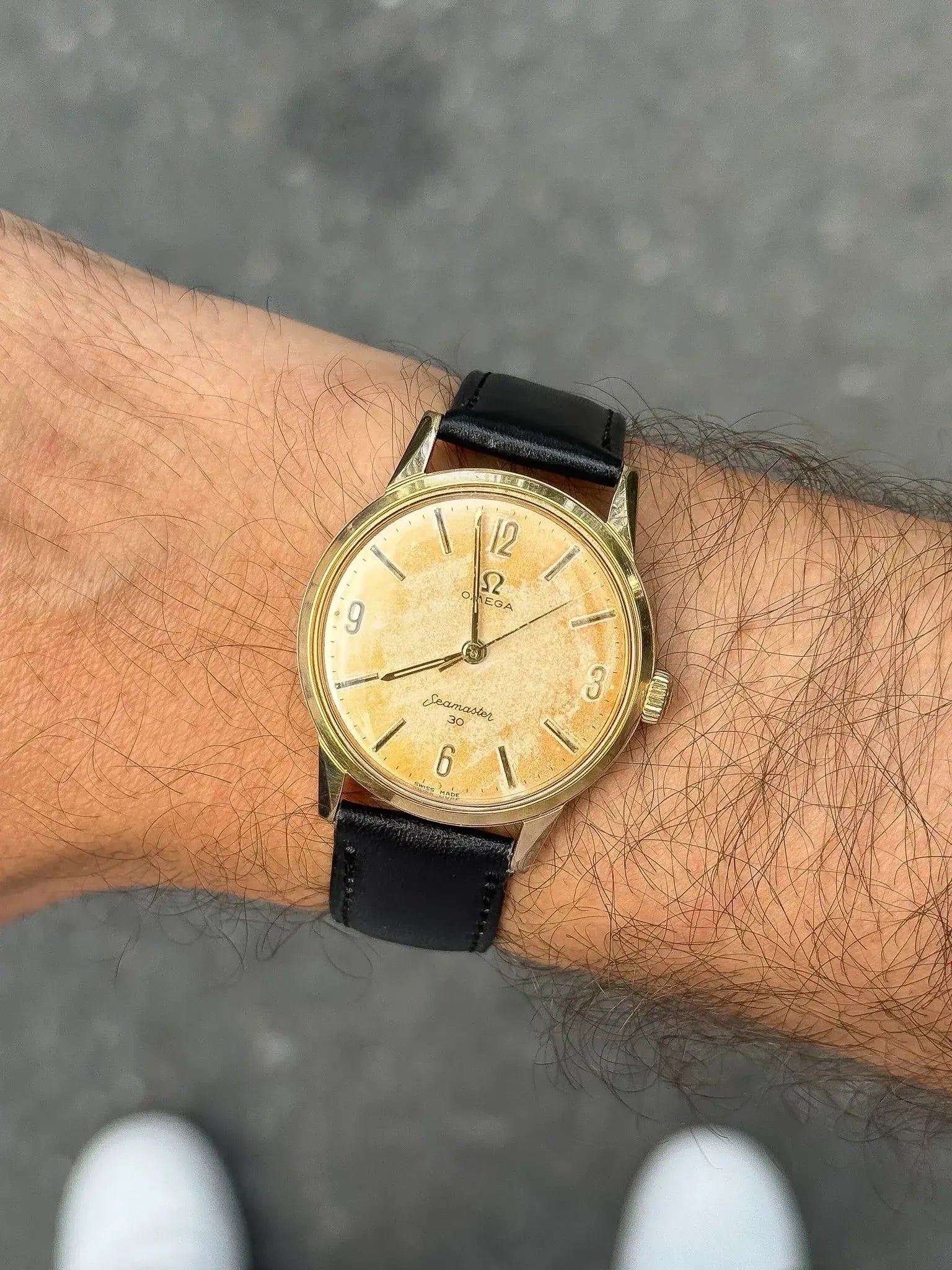 Montre Omega Seamaster 30 Vintage 135.003-62-SC - 34,5mm Tropical Plaqué Or (1962) - Atelier Victor