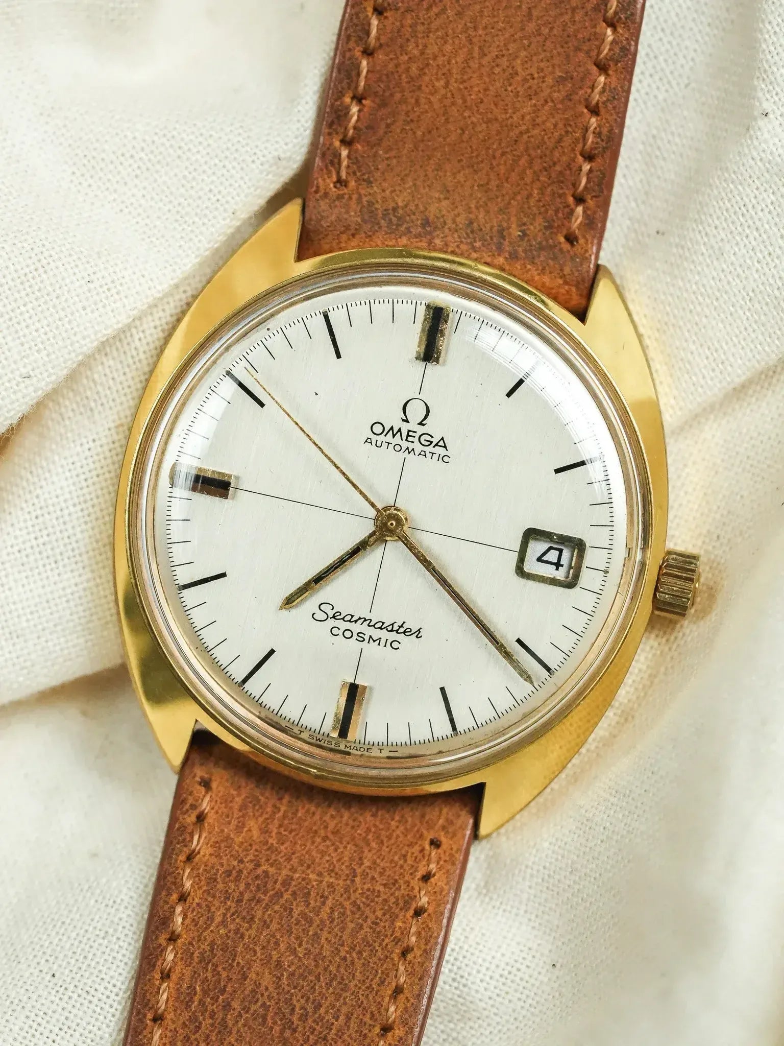 Montre Omega Seamaster Cosmic 166.026 Vintage - 35mm Plaqué Or (1970s) - Atelier Victor