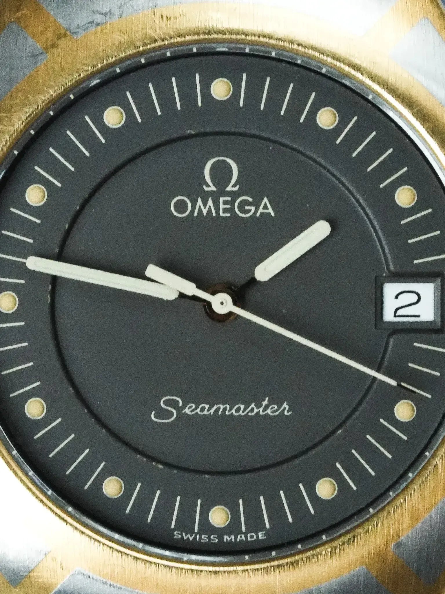 Vintage Omega Watch Seamaster Polaris Titanium & 18k Gold 396.1022