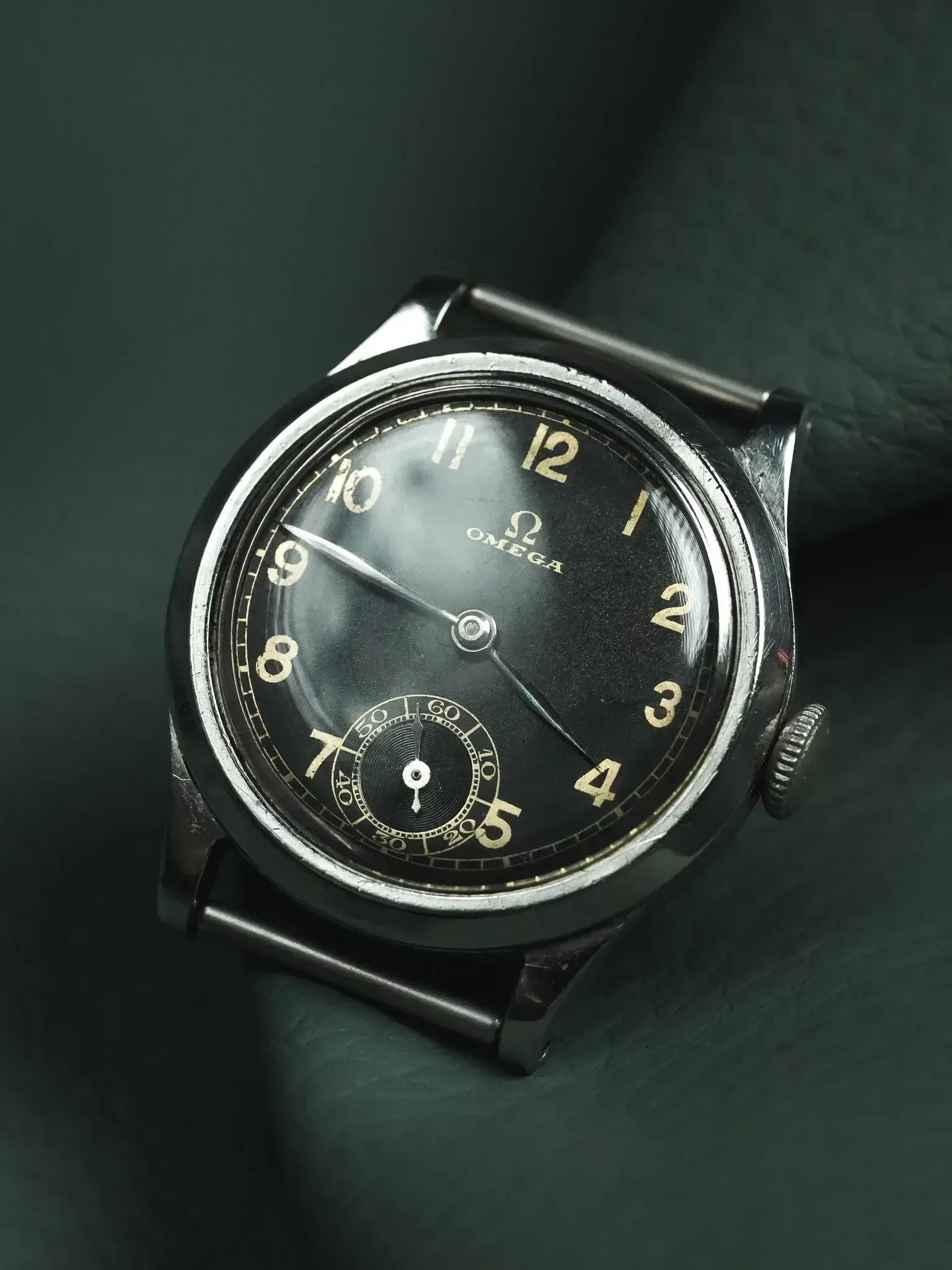 Vintage Omega Watch - 30mm Military Steel Case Gilt (1935