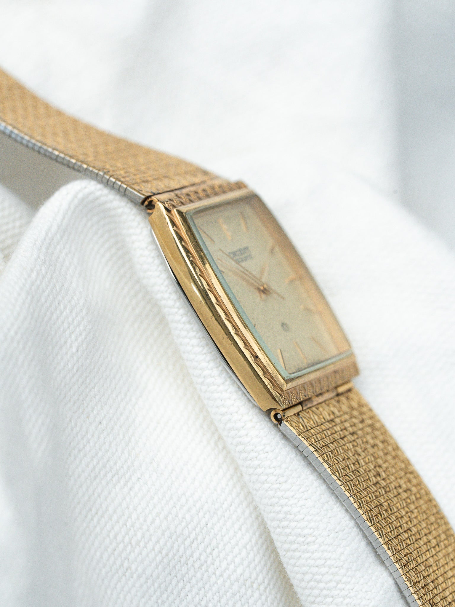 Montre Orient Vintage - Tonneau OR maille tressée (Années 1980s) - Atelier Victor