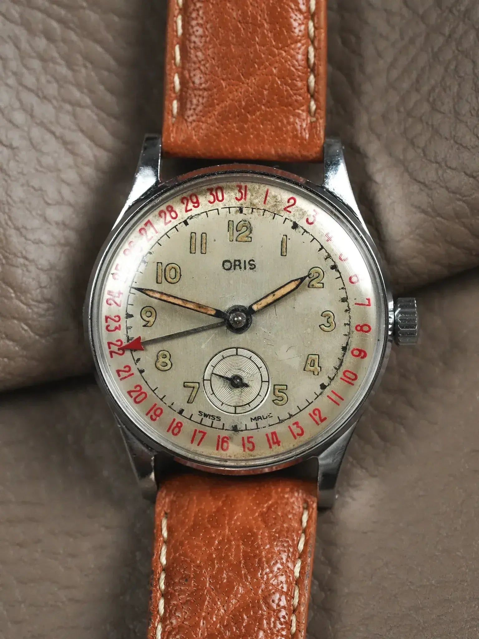 Montre Oris Pointer Date Vintage - Acier 30,5mm (Années 1950) - Atelier Victor