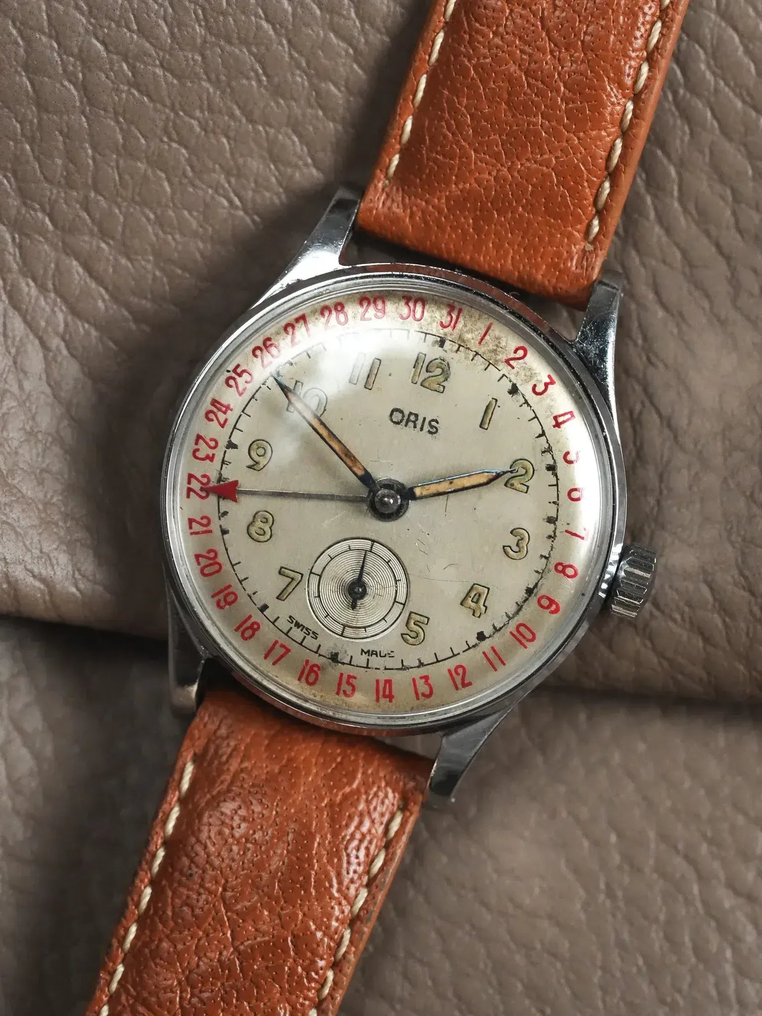 Montre Oris Pointer Date Vintage - Acier 30,5mm (Années 1950) - Atelier Victor