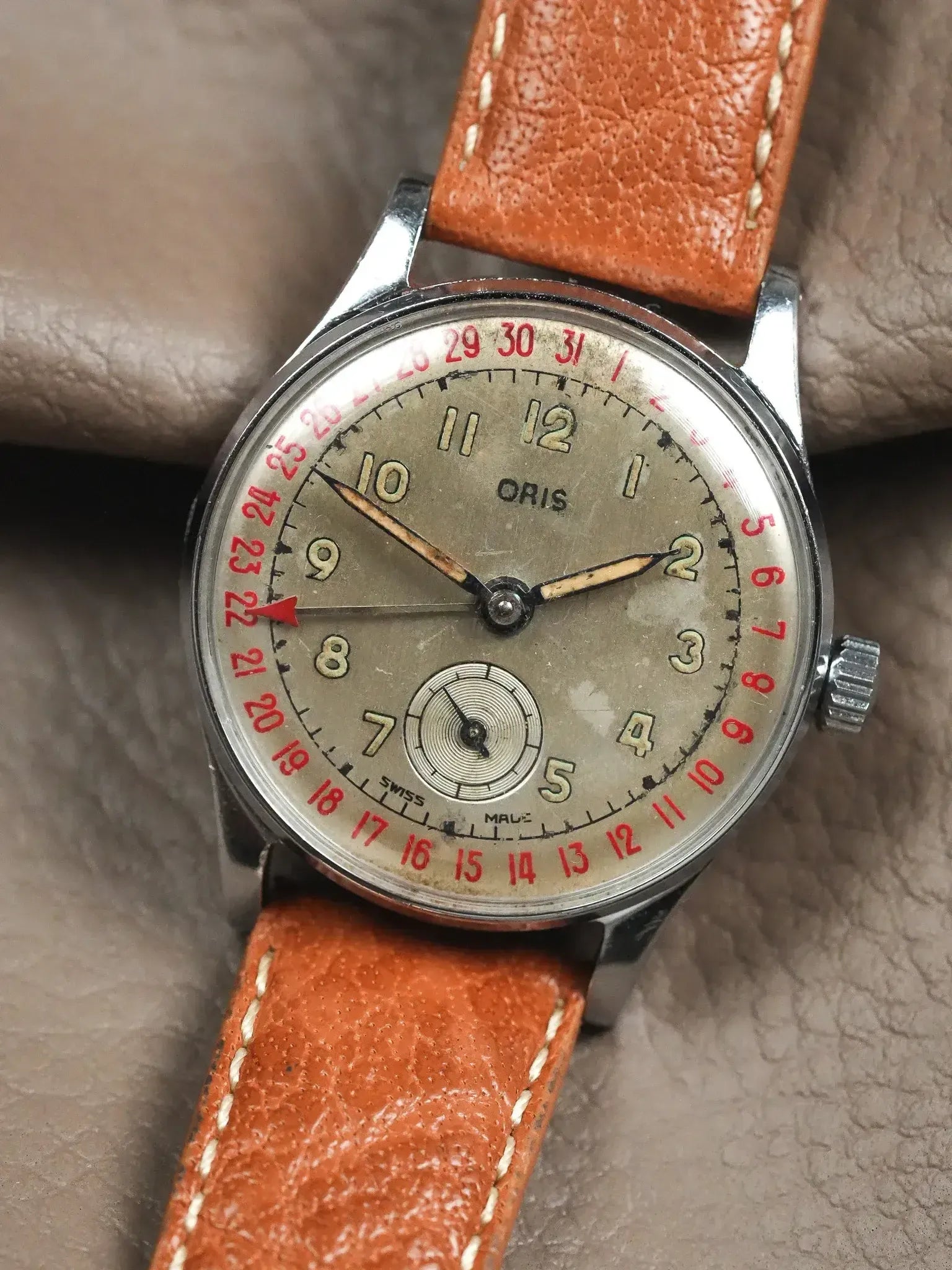 Montre Oris Pointer Date Vintage - Acier 30,5mm (Années 1950) - Atelier Victor