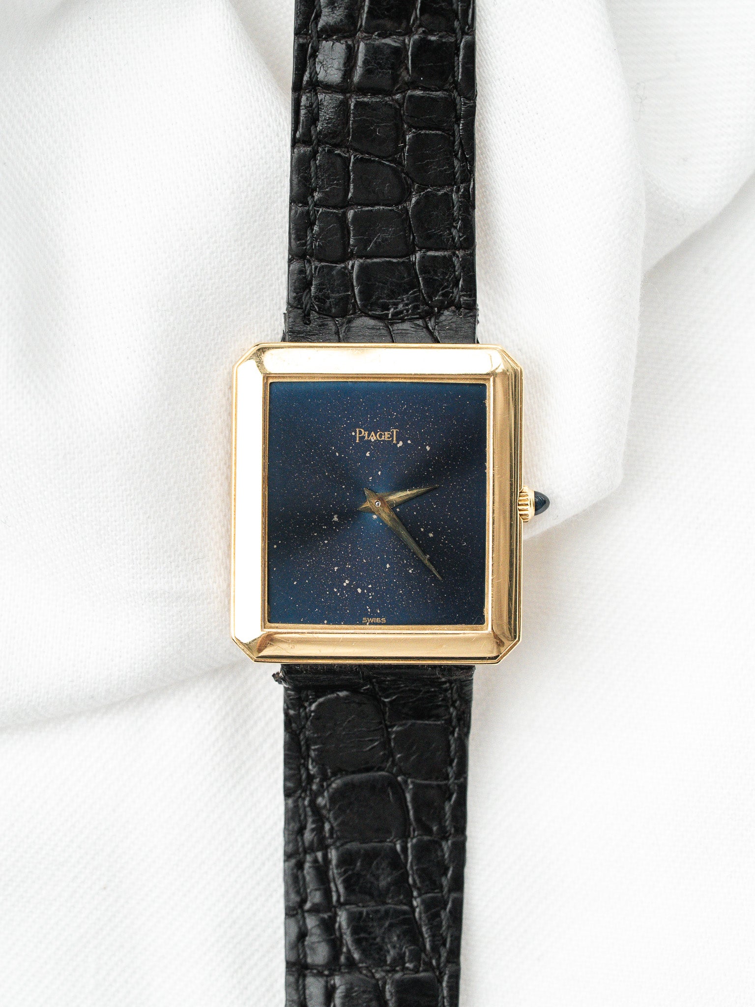 Montre Piaget Vintage Protocole 91542 — Cadran Bleu Constellé (1970s)